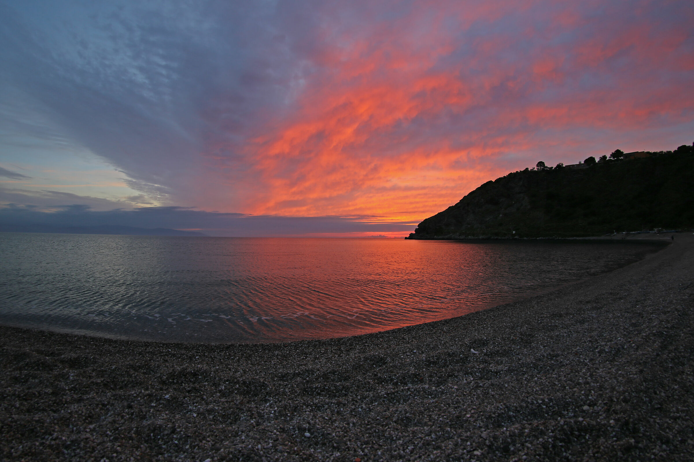 Sunset from the "Tone", Chief Milazzo
