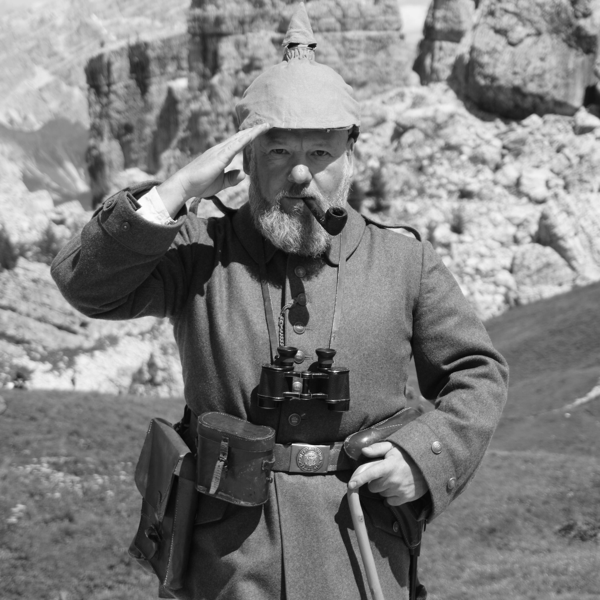Historical re-enactment at the 5 Dolomites Ampezzane Towers