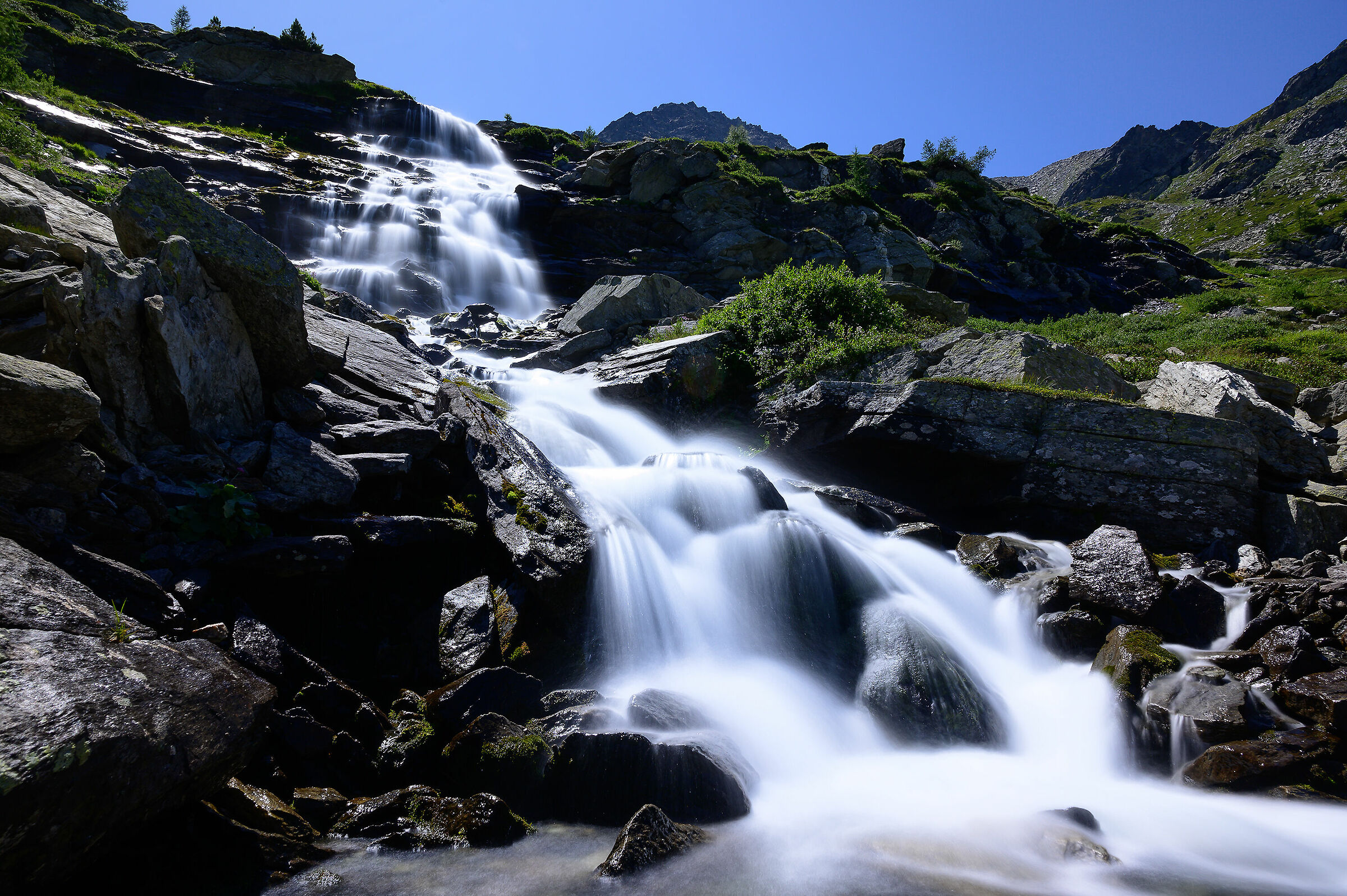 Nel vallone di Arpy, lunga esposizione.
