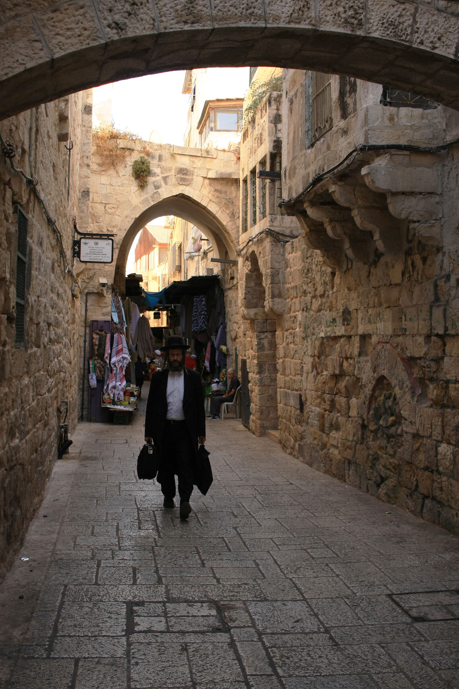 Haredim return from praying