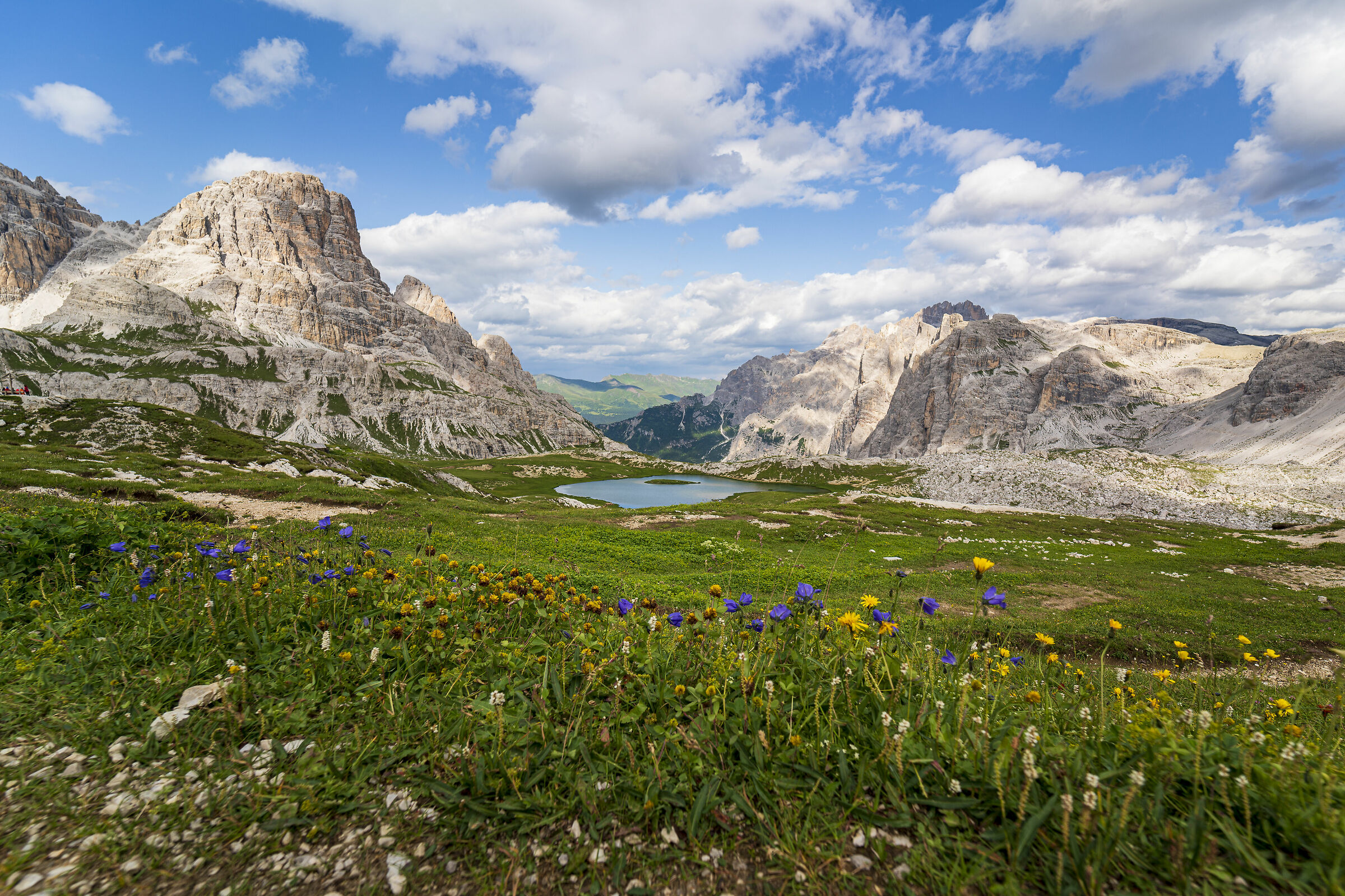 The lake below the summit