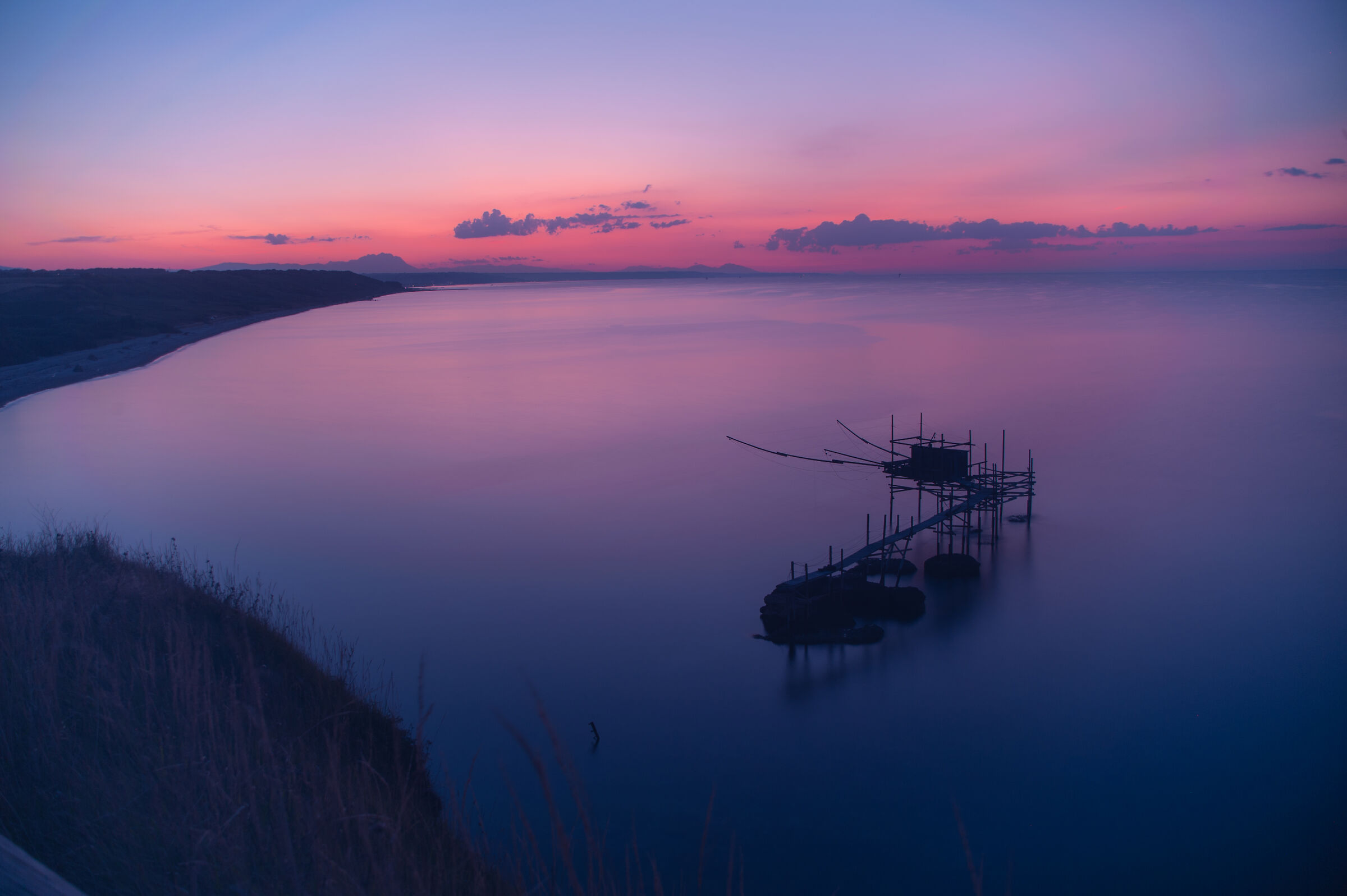 Il trabocco al tramonto