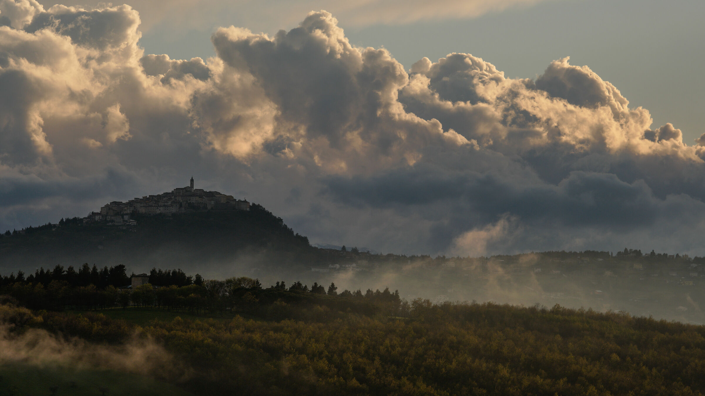 Ferrazzano at sunset