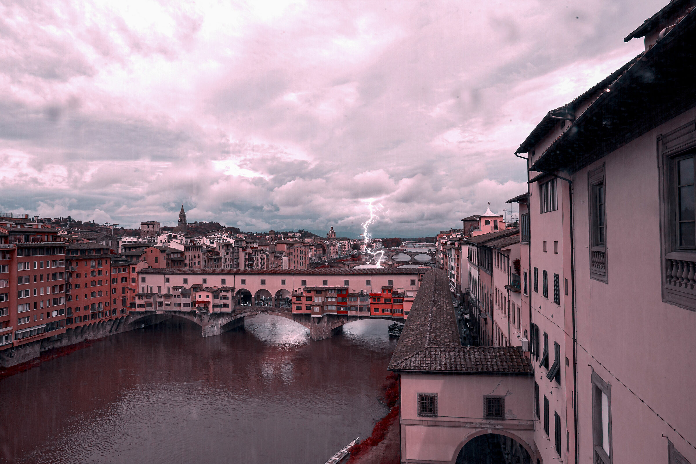 Bad weather in Ponte Vecchio