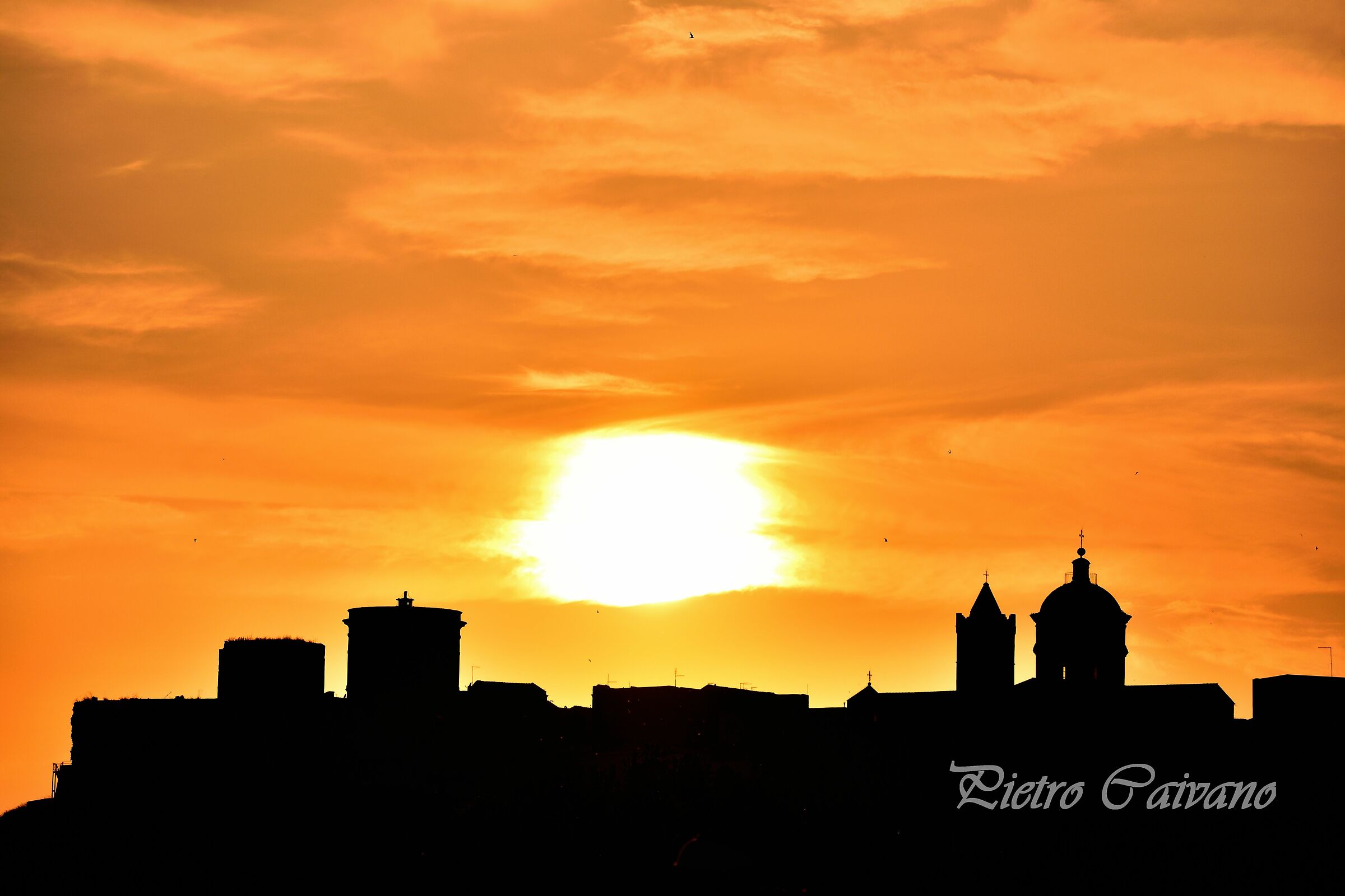 Basilicata, Pisticci, at sunset