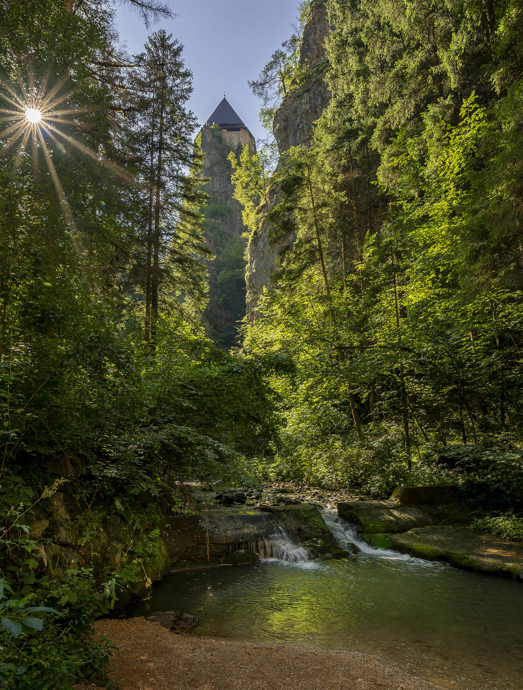 Morning at the Sanctuary of San Romedio (Trento)