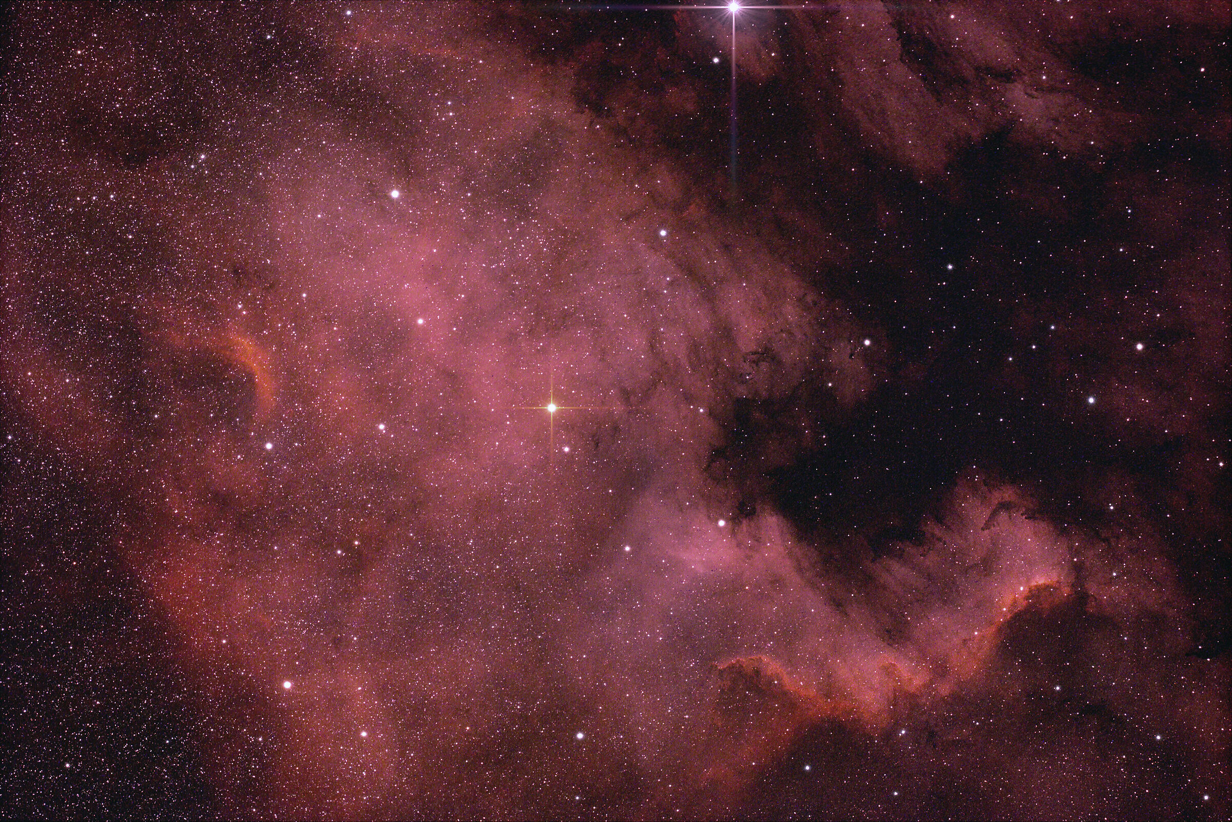 North America nebula and cygnus wall