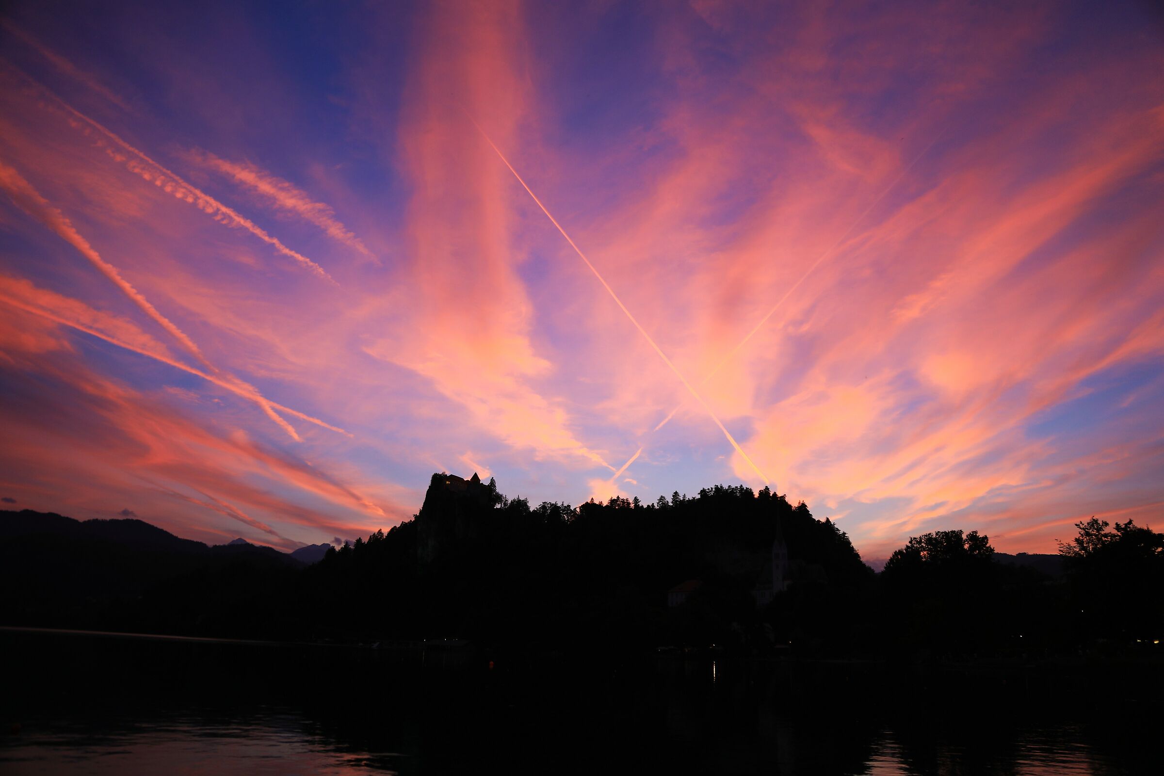 Sunset in Bled