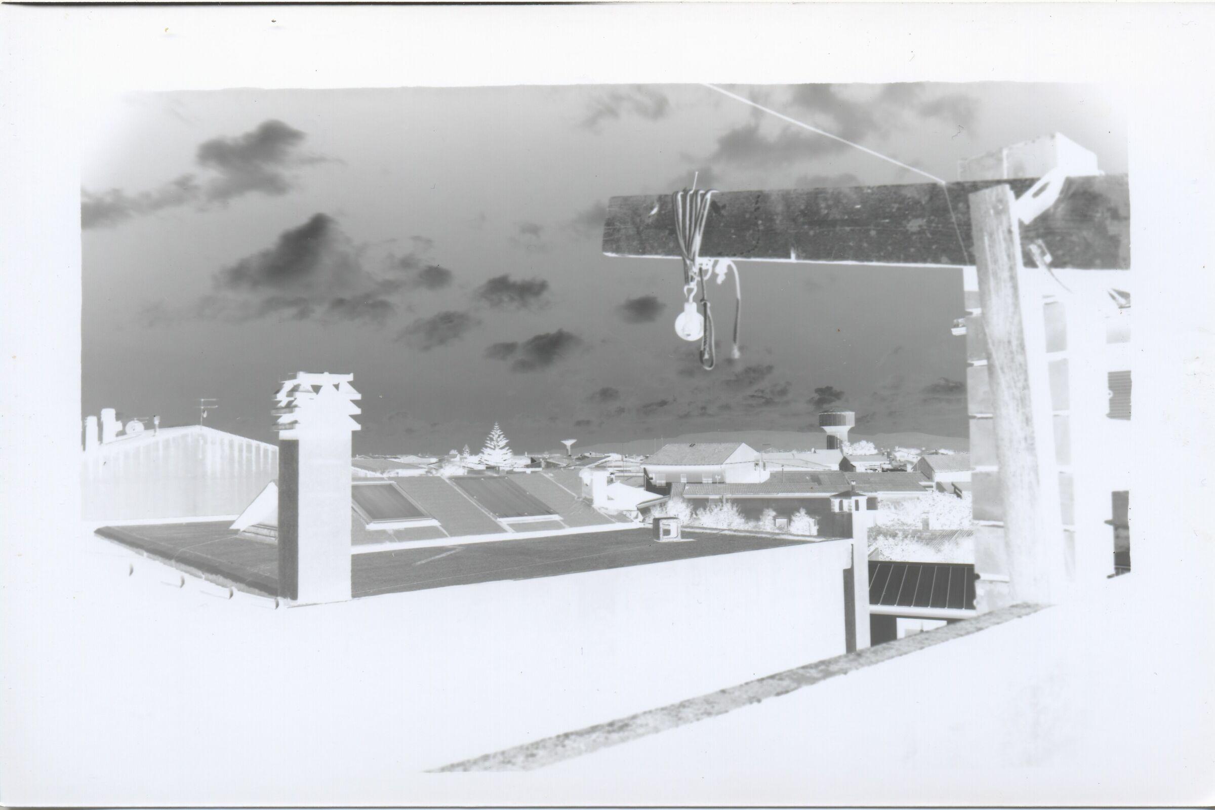 The first photo: negative of my terrace