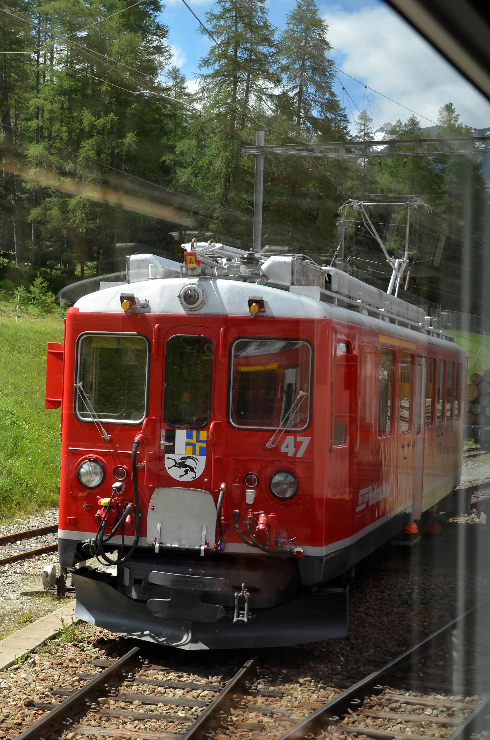 Locomotive parked in Pontresina
