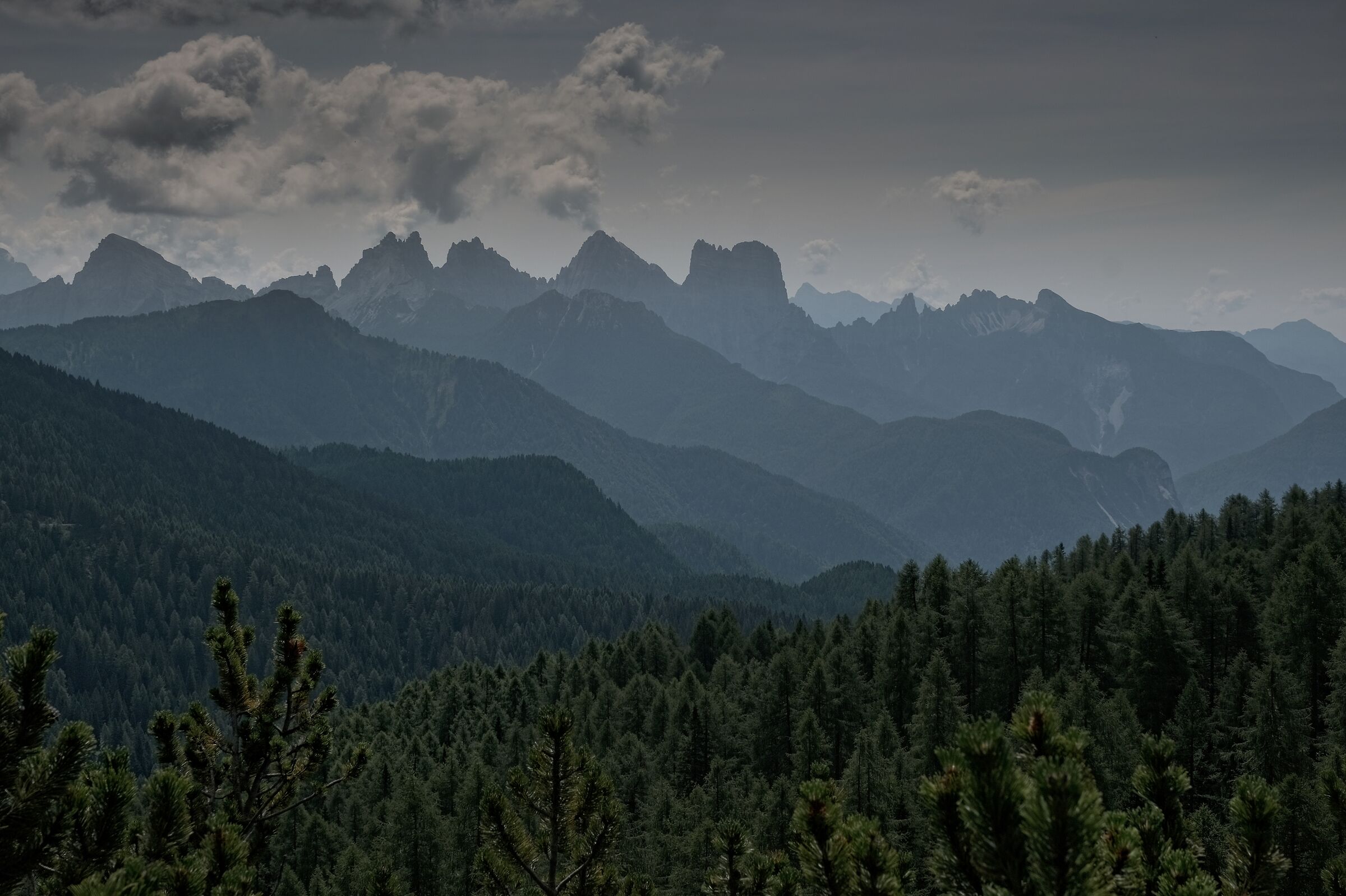 Dolomites Bellunesi in the morning