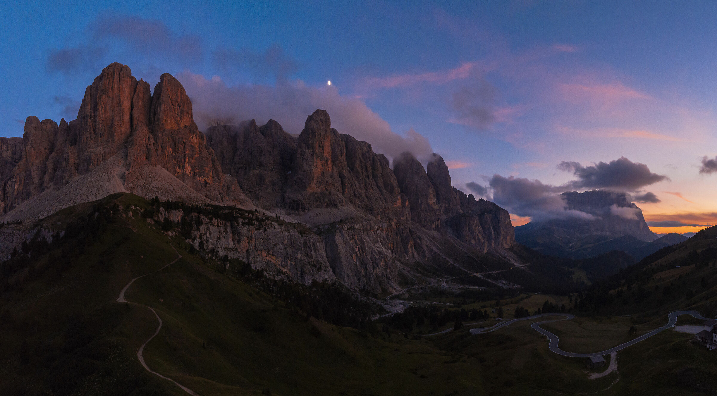 Sunset from the Gardena Pass