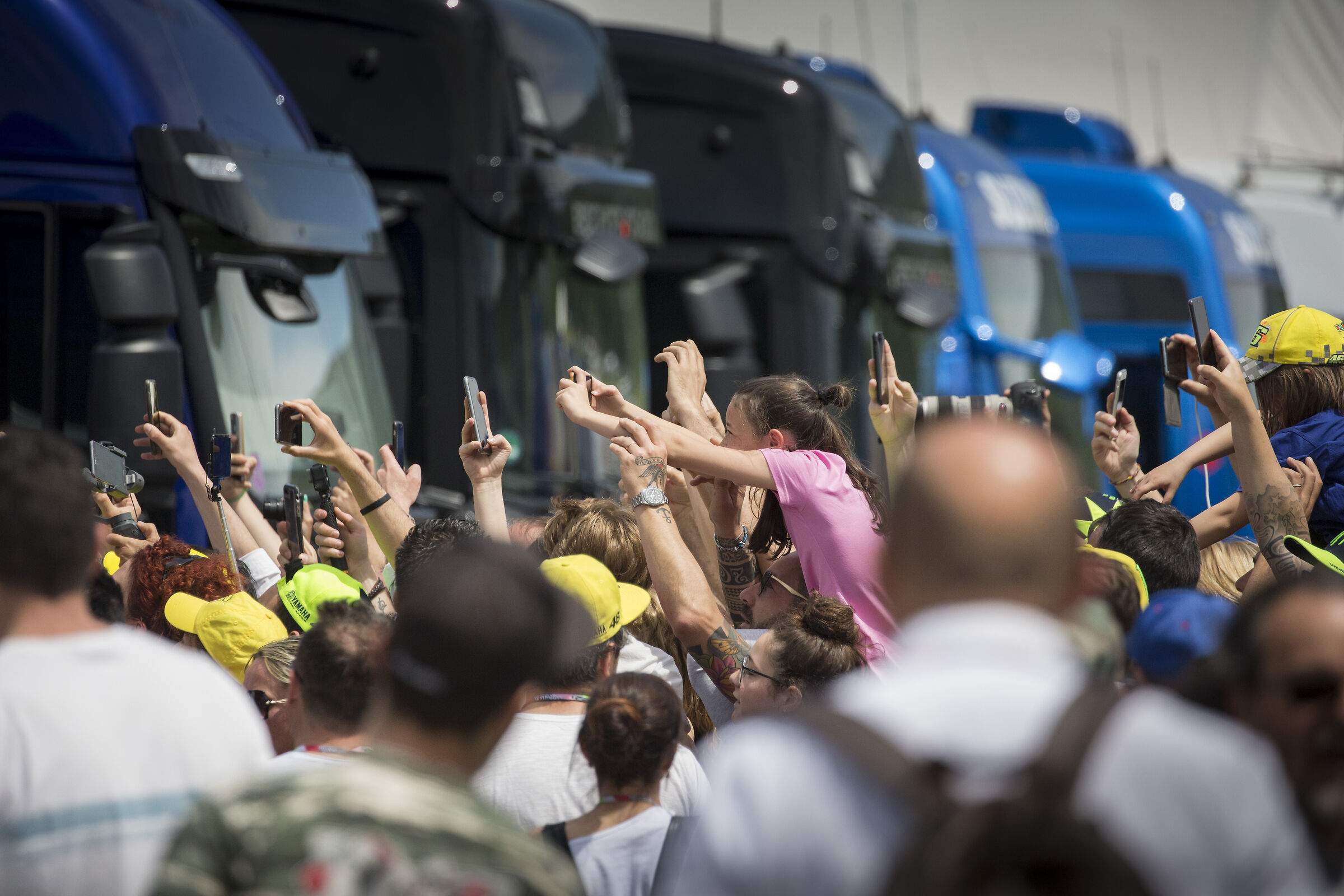 Under the motorhome of Valentino Rossi