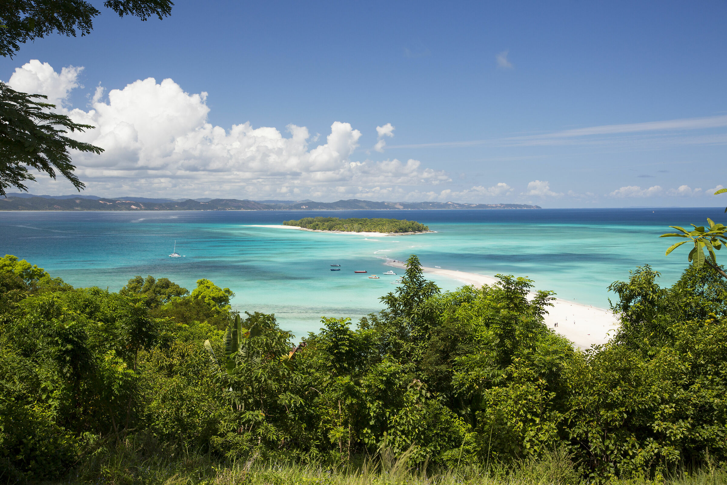 From the courtyard of the school of Nosy Iranja