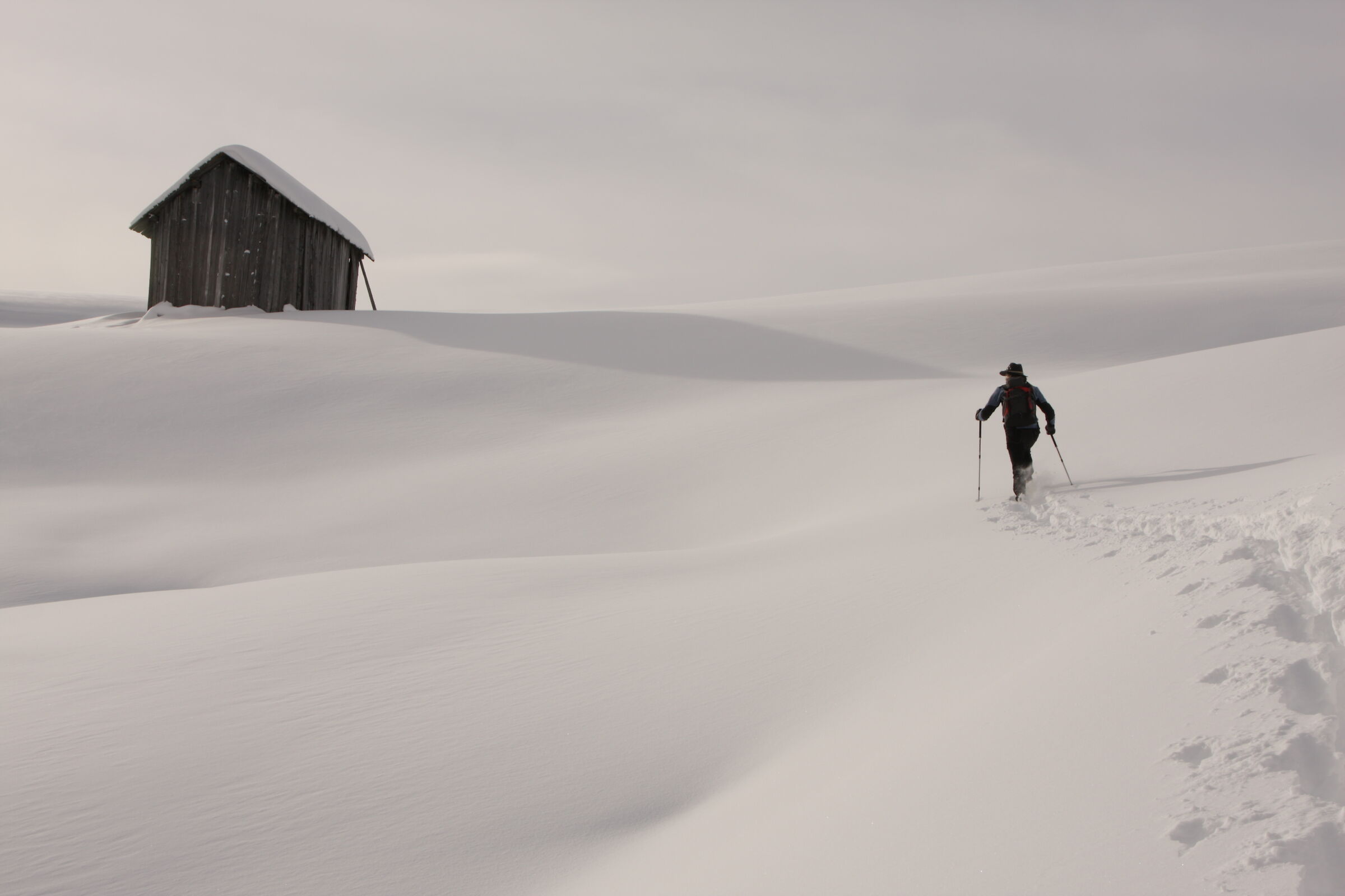 Climbing to the Settsass