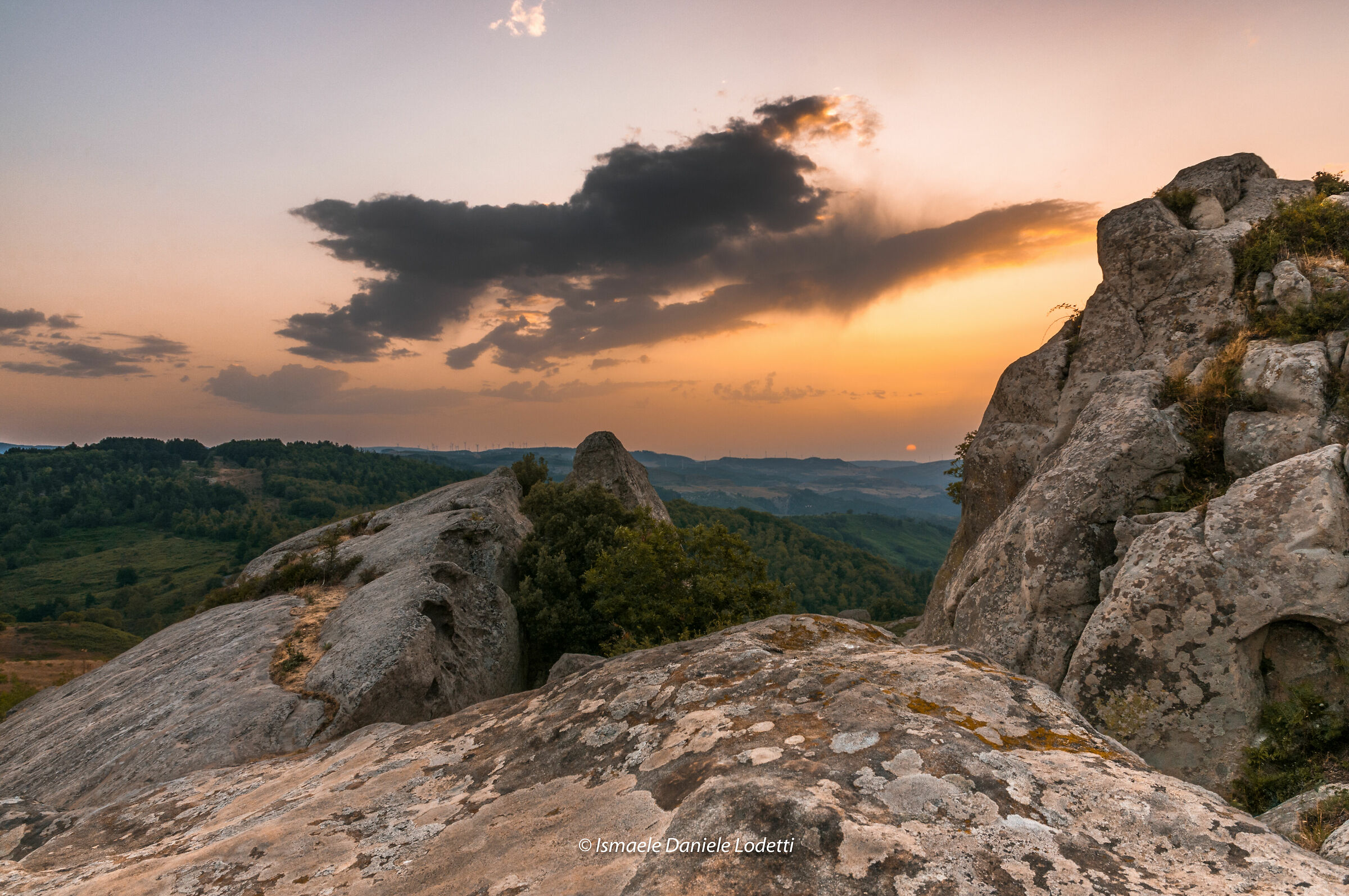 Sunset from the Argimusco megaliths