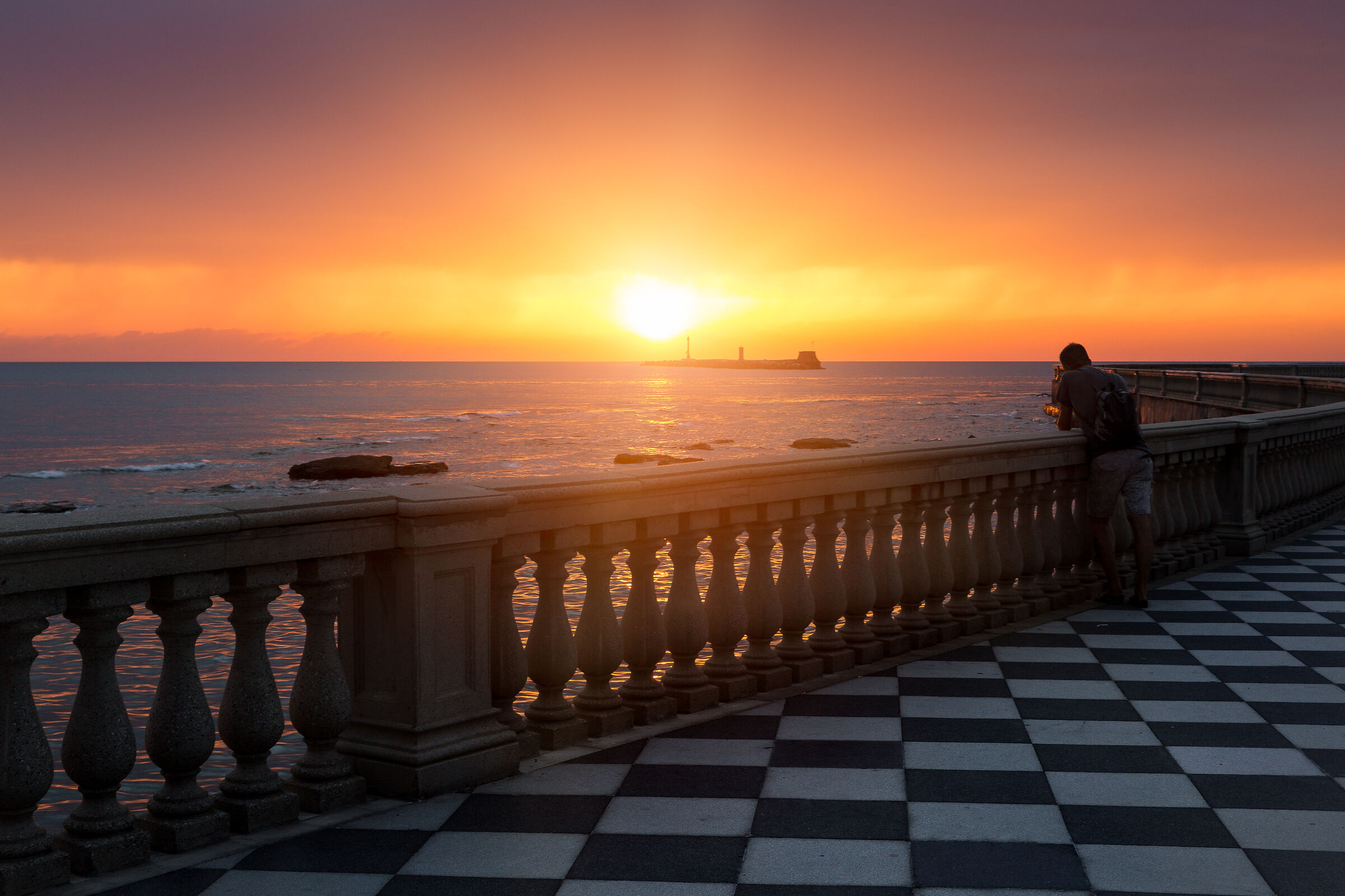 A light on the terrace