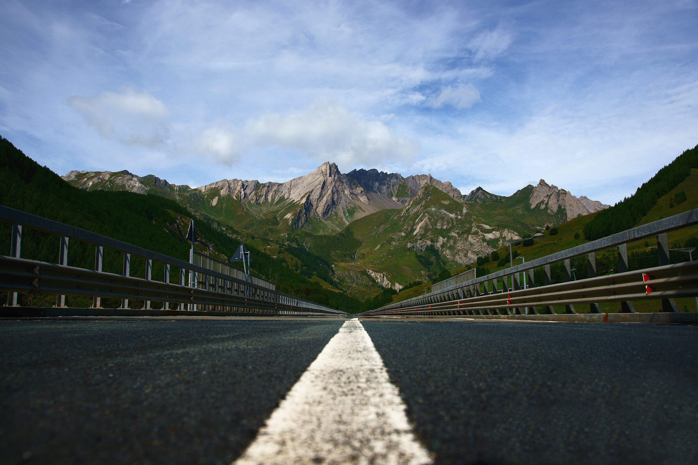 Admiring the Italian border