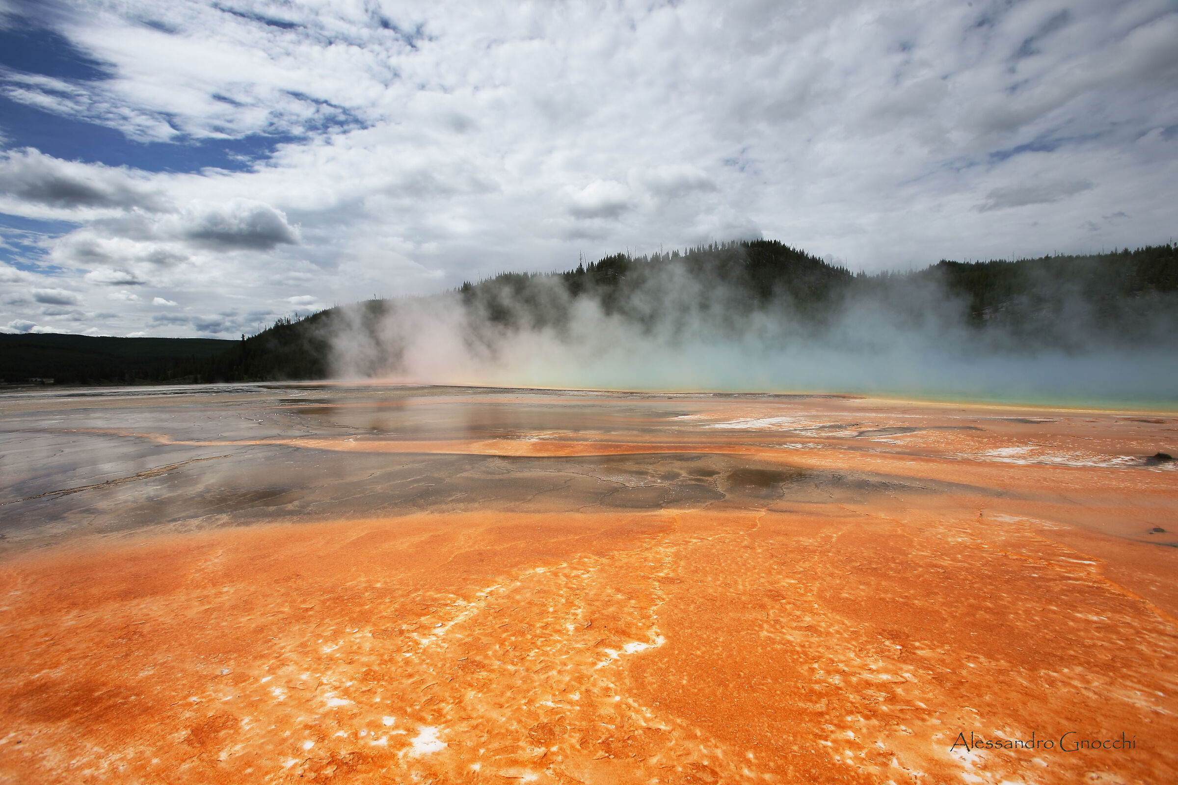 Grand Prismatic Springs basin