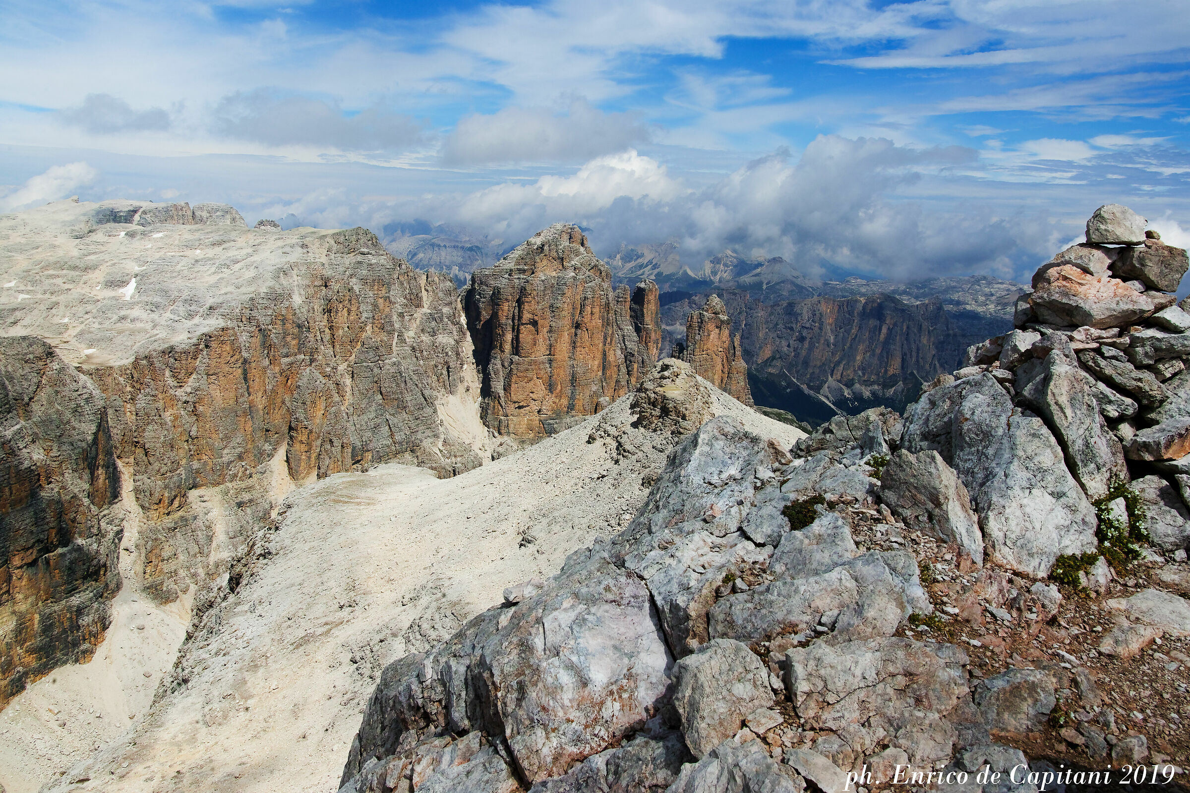 Il Sella dalla cima del Piz da Lech Dlace