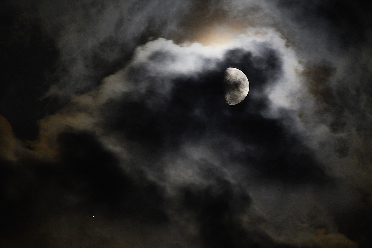 Luna e Giove il 9 agosto 2019