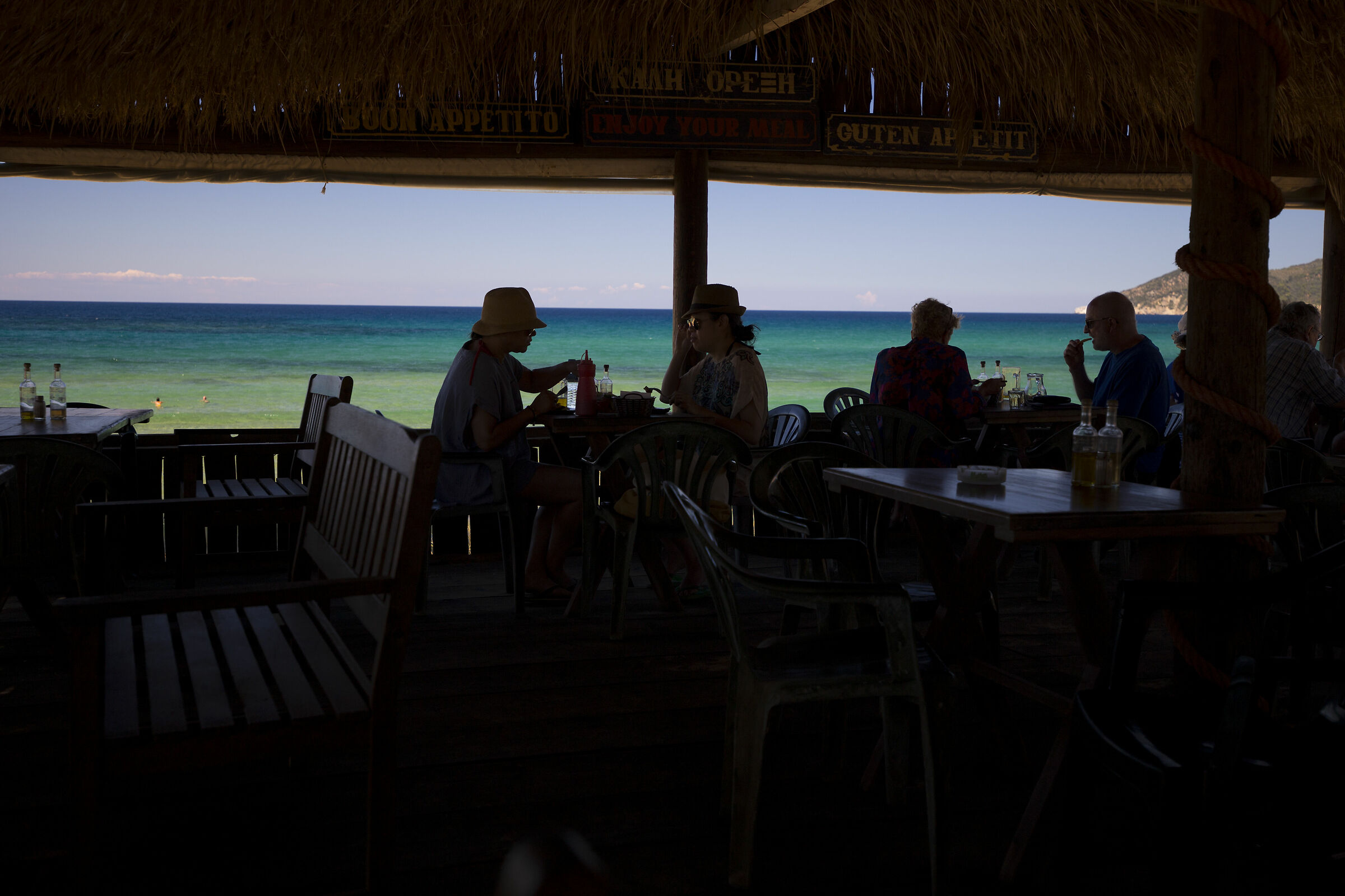 Waiting for the Greek salad