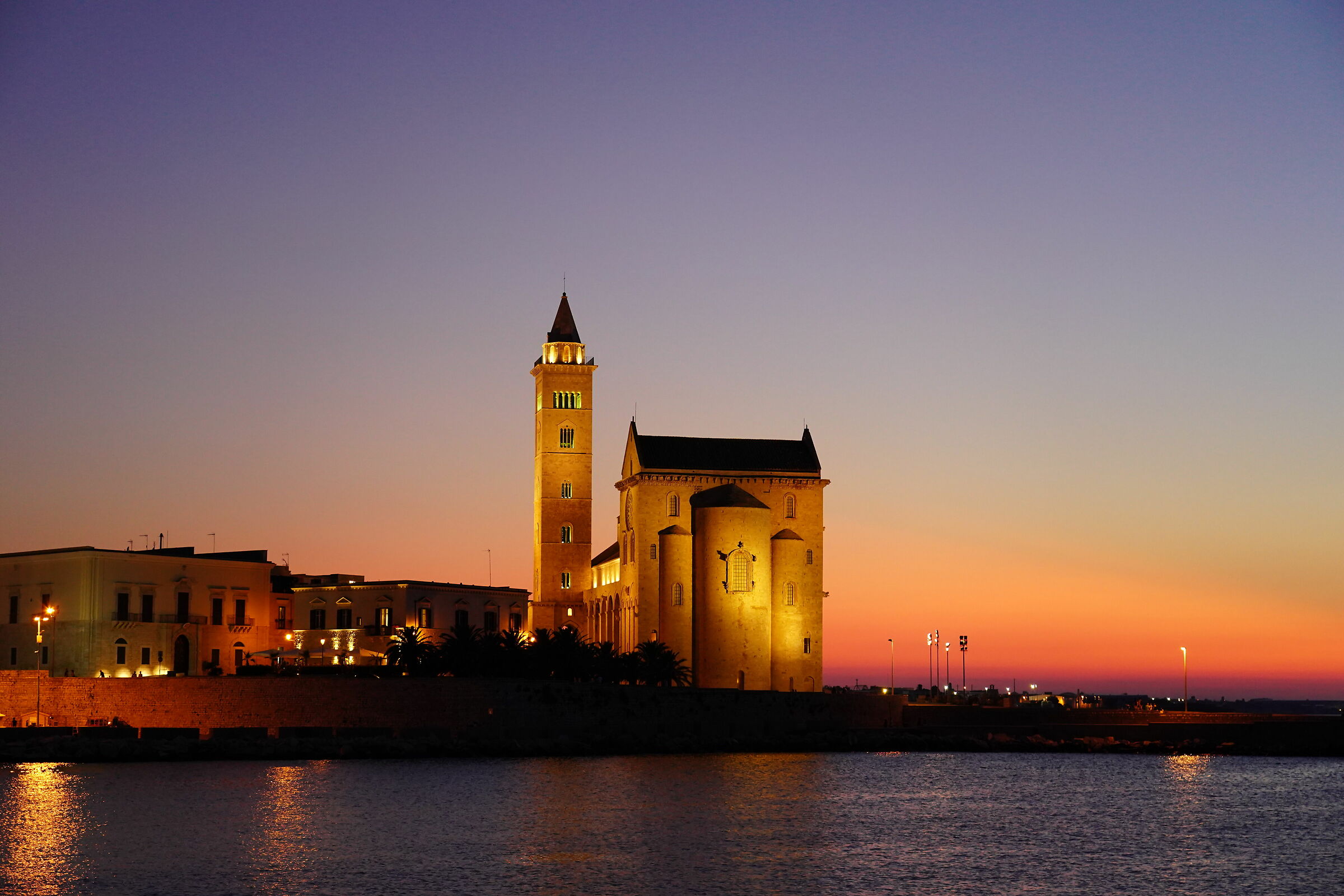 Trani Cathedral at sunset