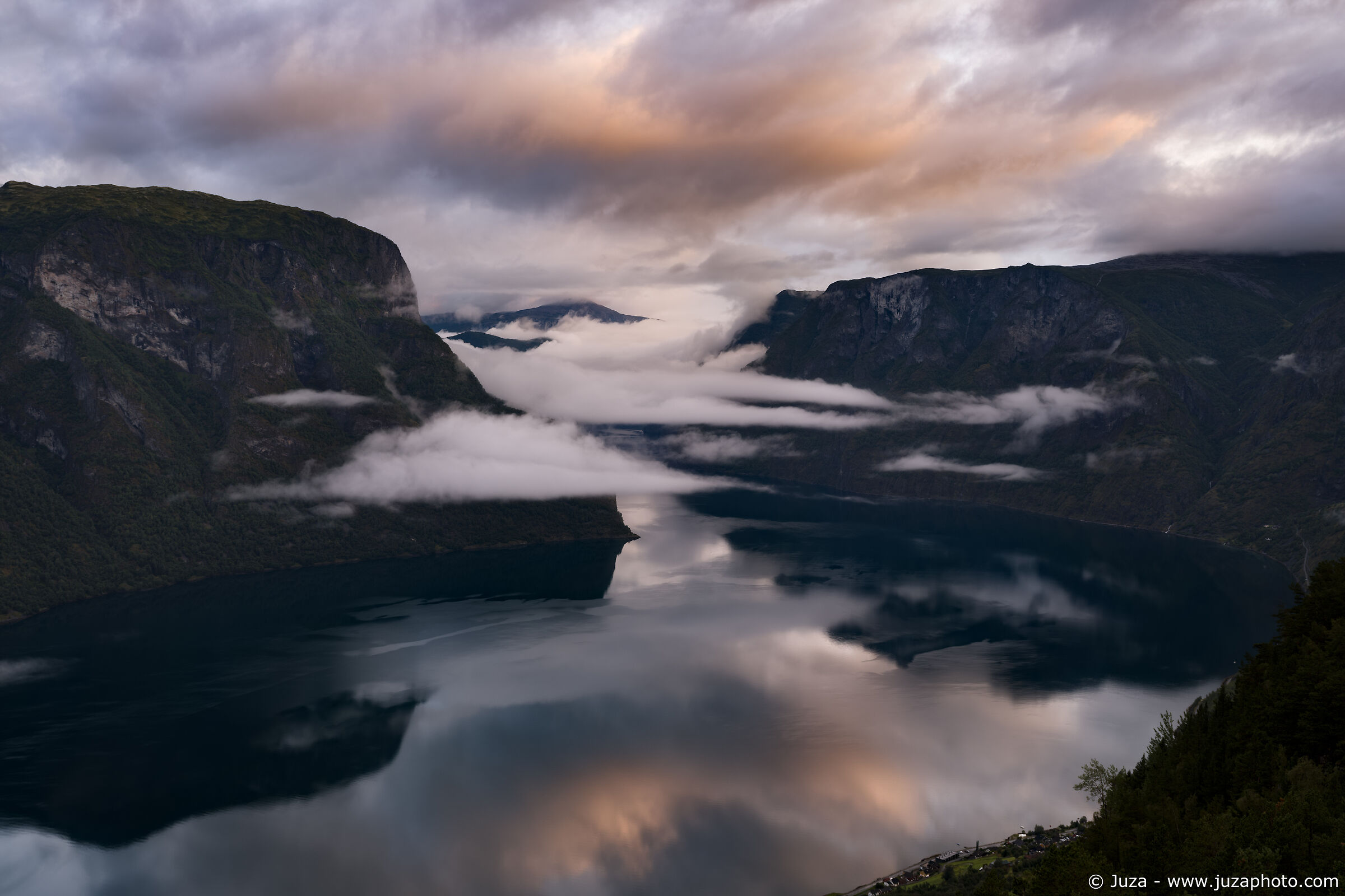 Sunrise on Aurlandsfjord