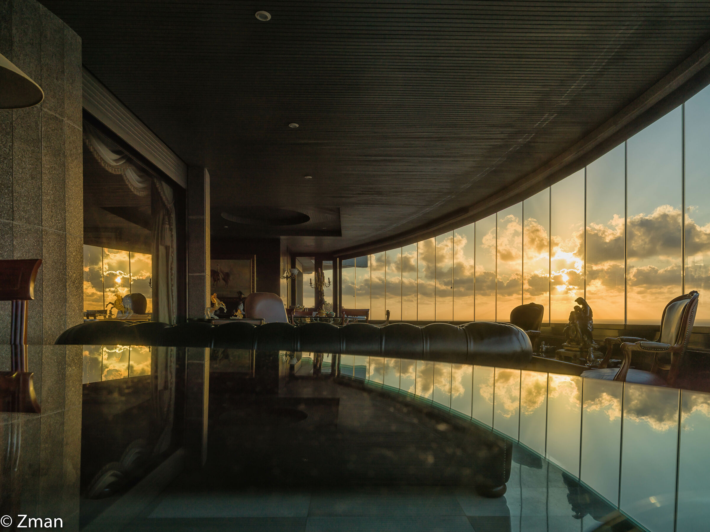 The Balcony and Sunset