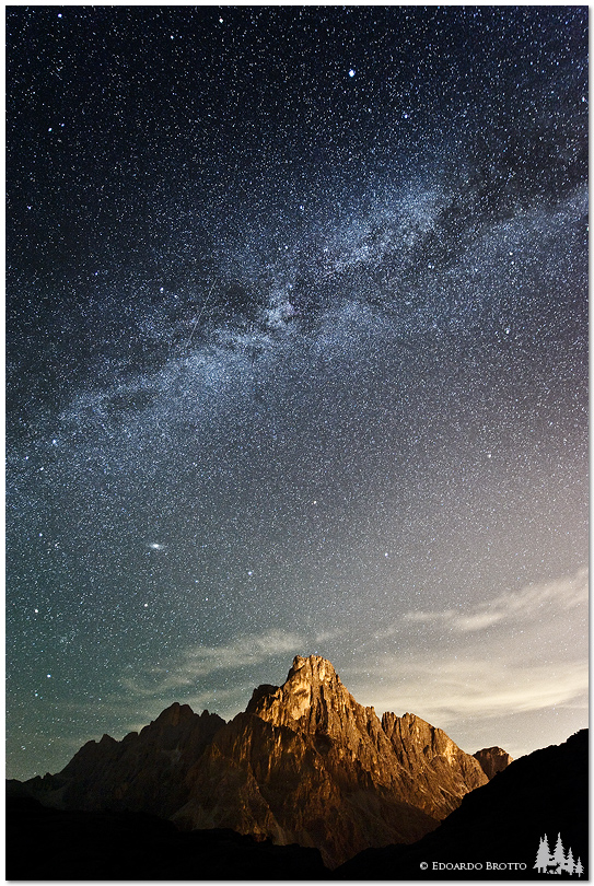 Milky Way above the Cimon della Pala