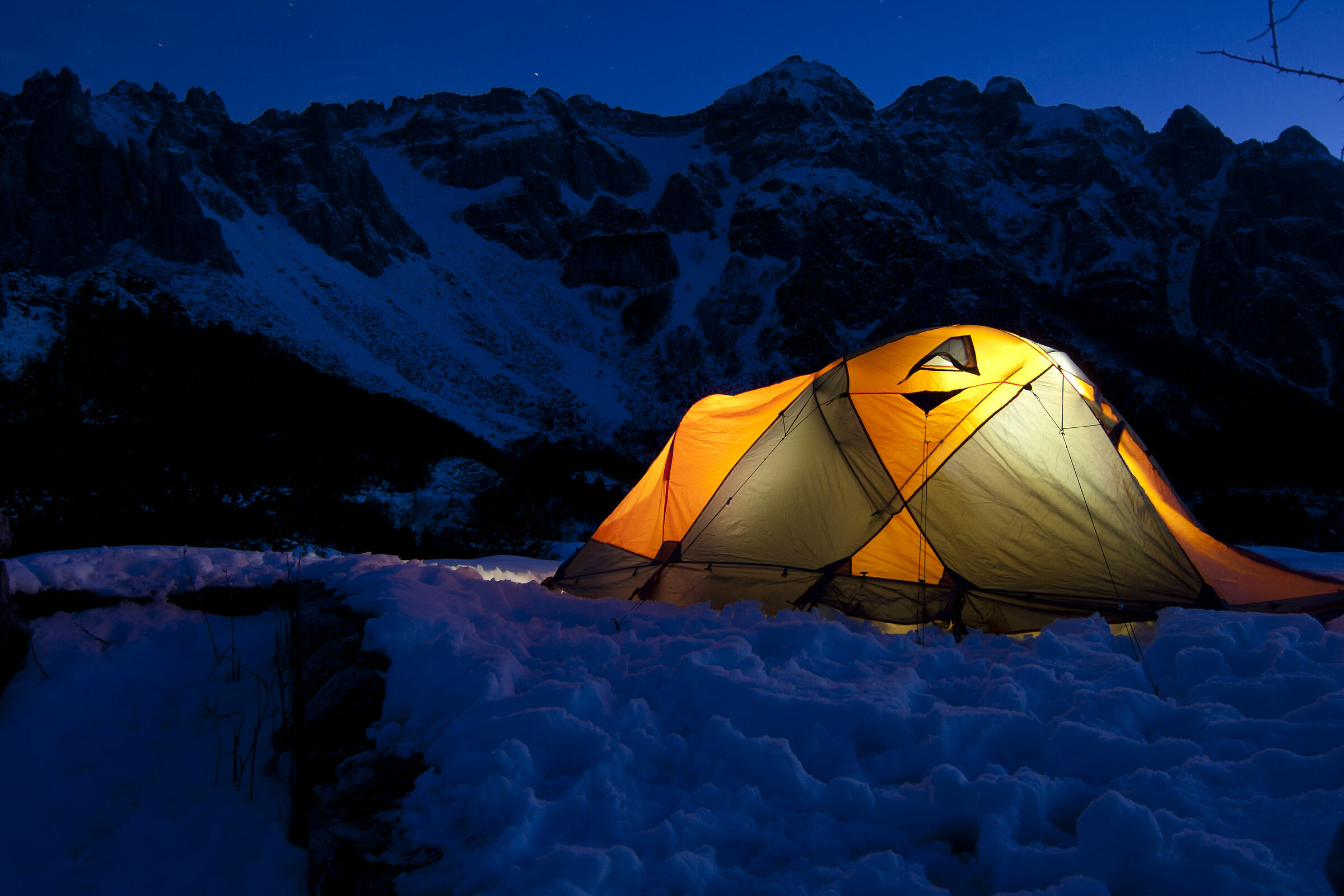 Bivoua chasm on Mount Carega