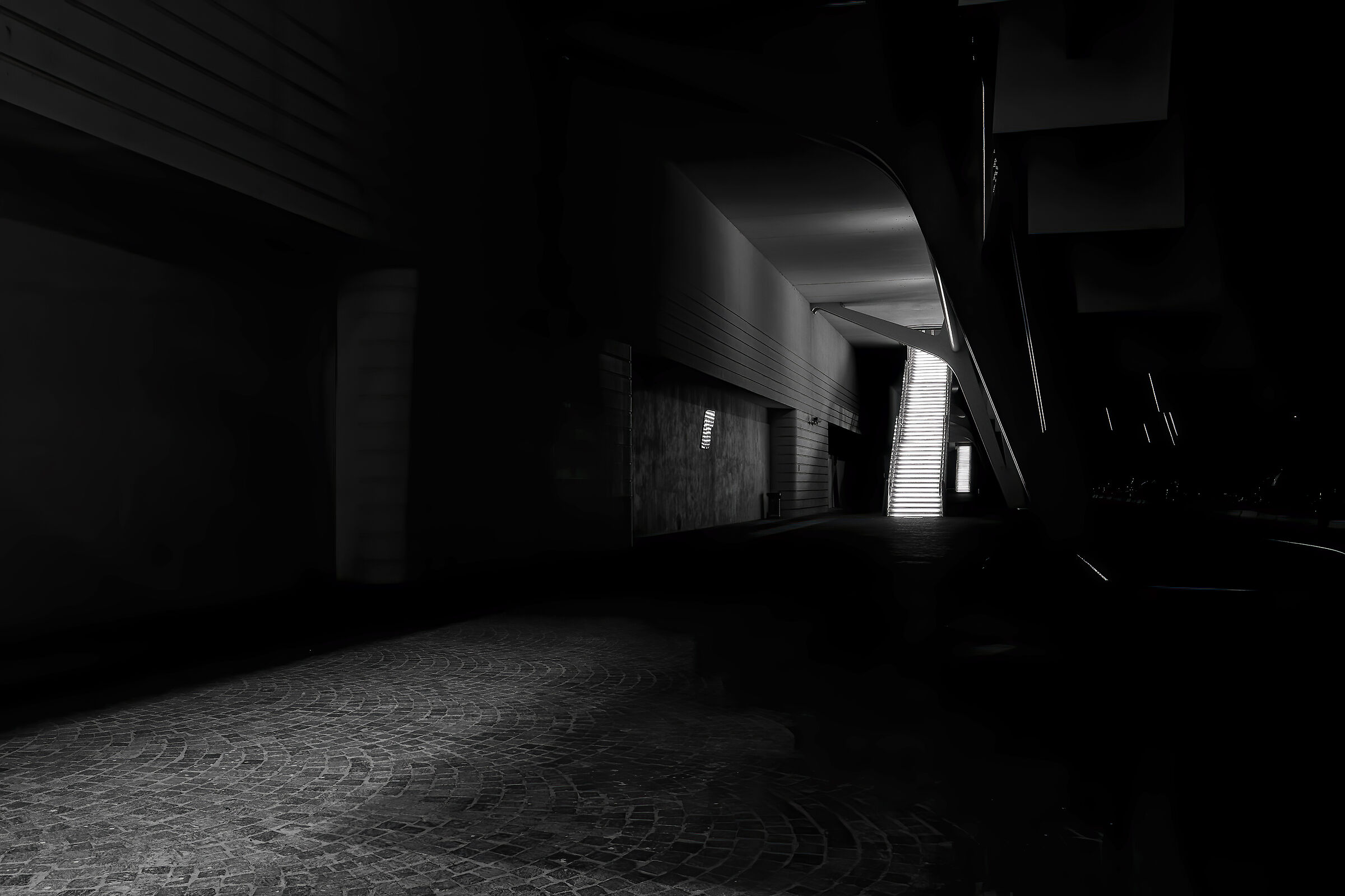 the illuminated staircase