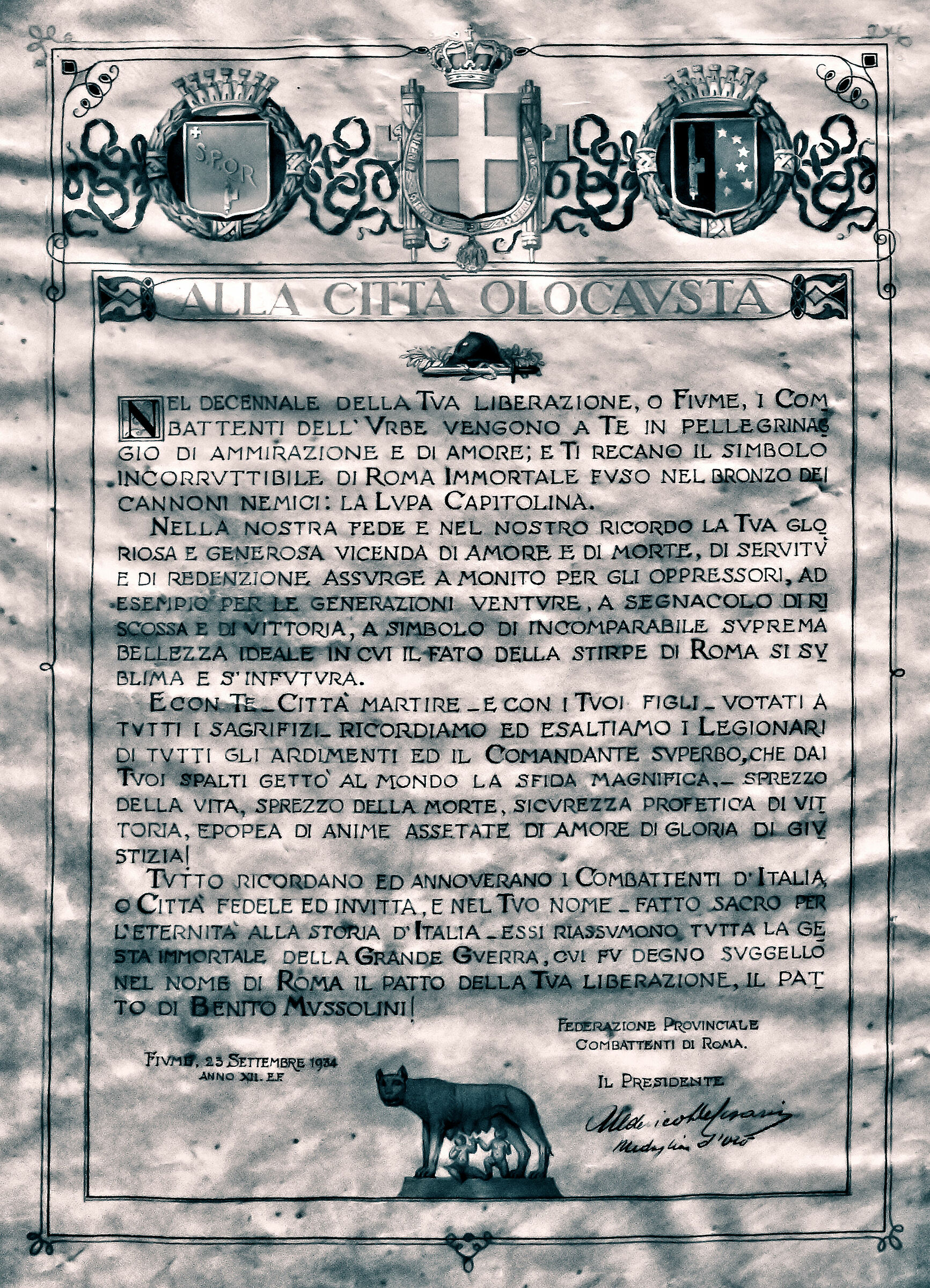 "To the Holocaust City." River