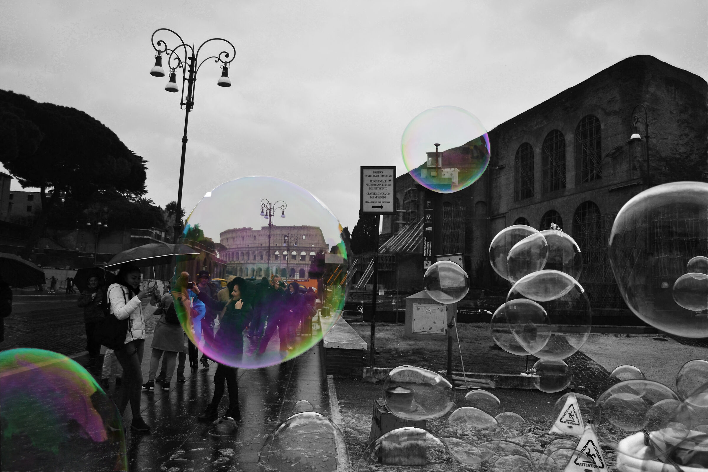 Colosseo in una bolla
