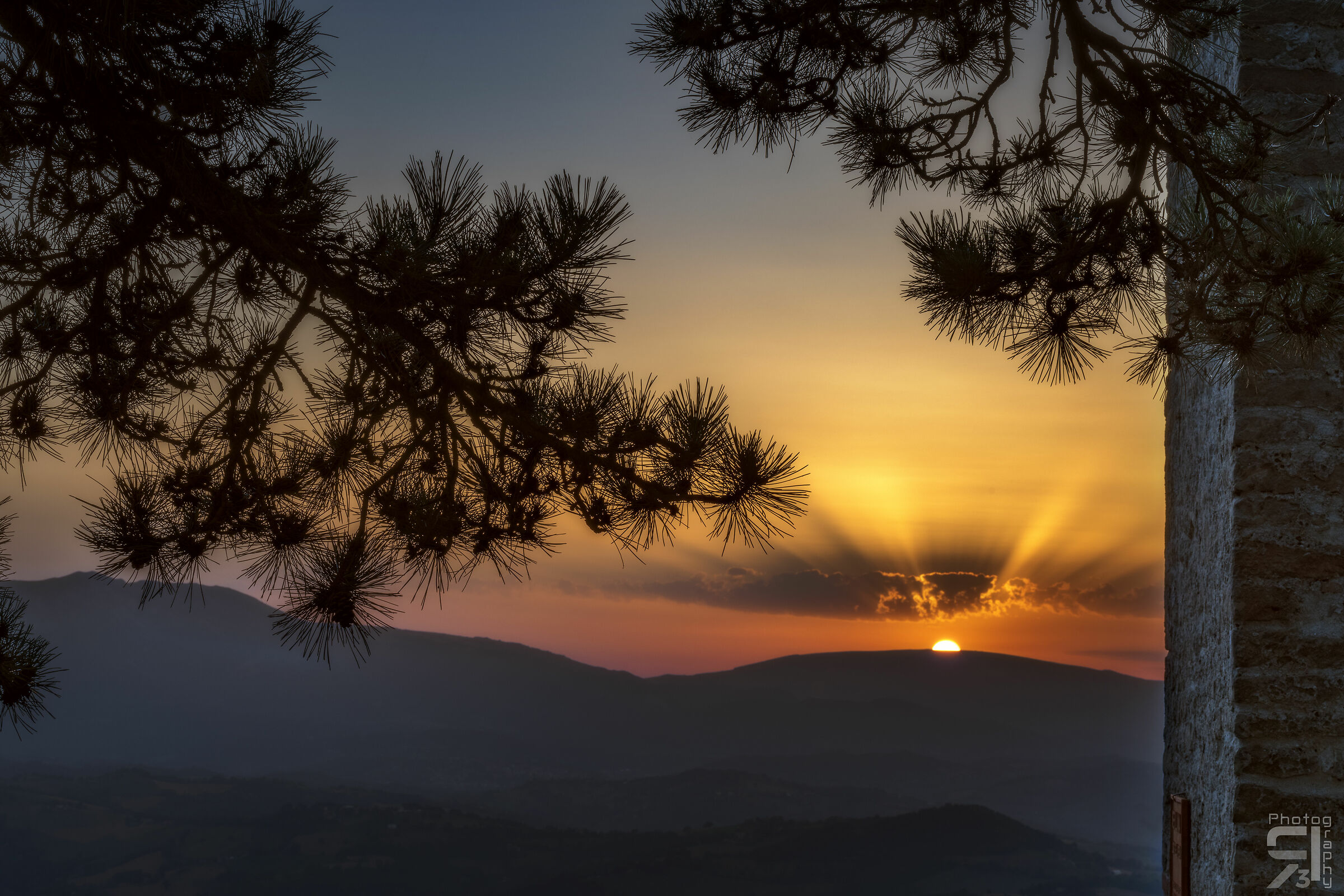 Sunset over the Tenna Valley