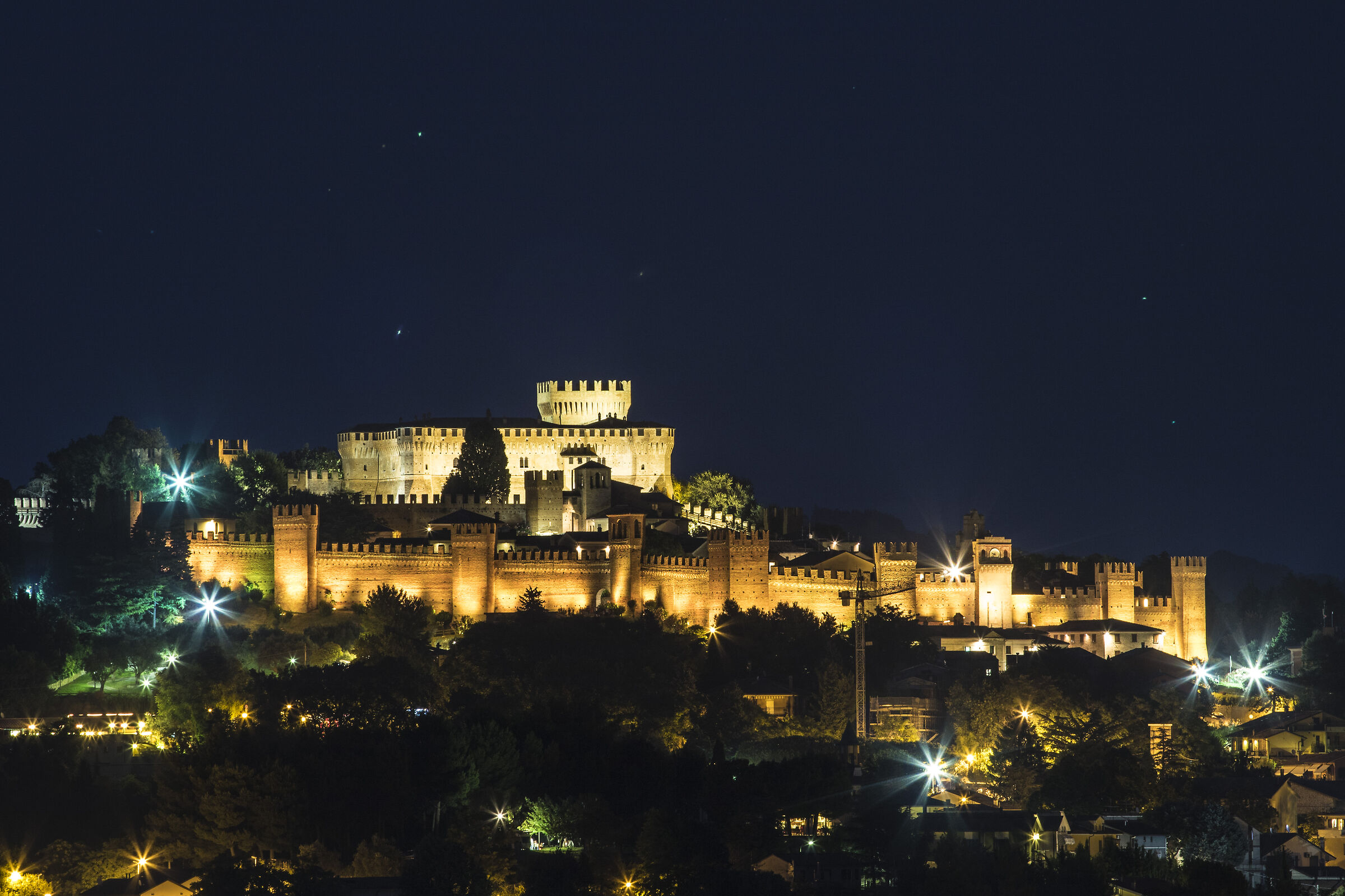 Gradara Castle by night
