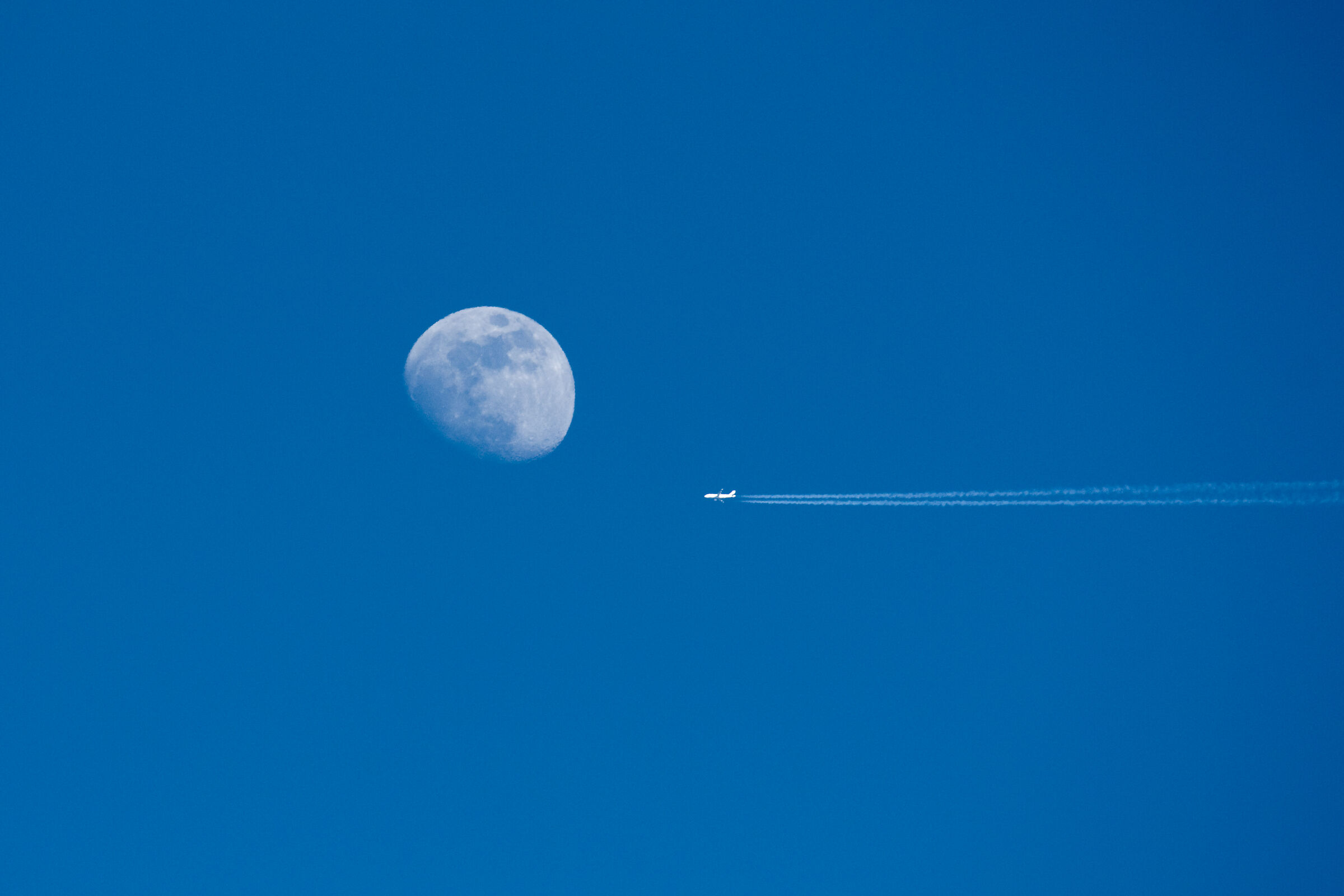 flying to the moon...