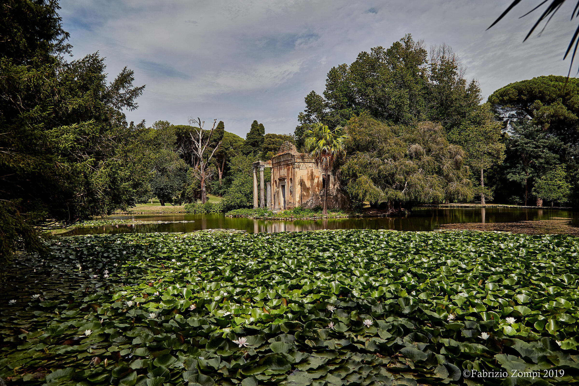 In the "garden" of the palace of Caserta