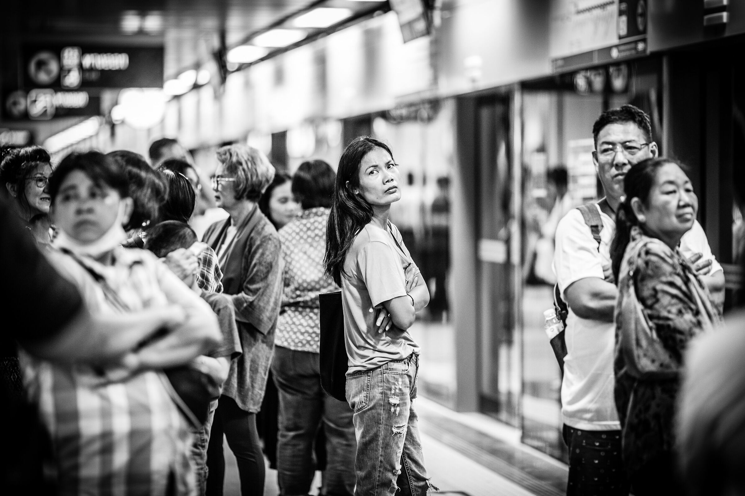 Waiting for the train...