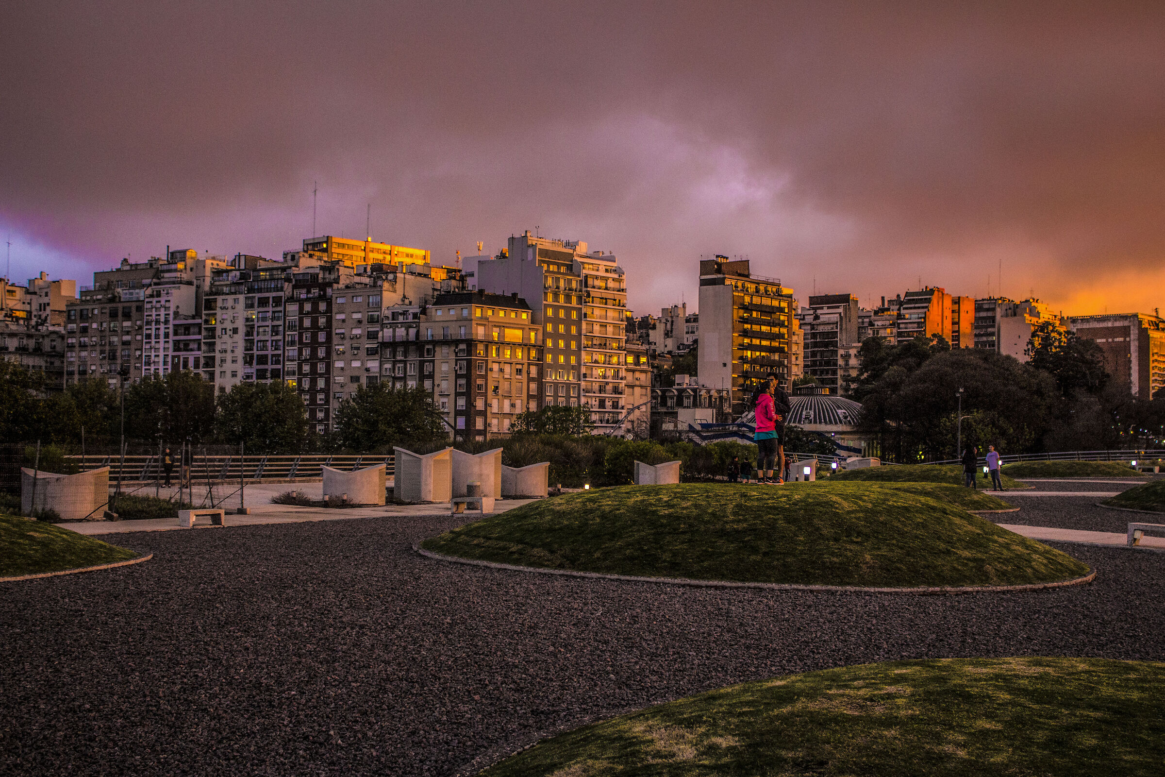 Light of fire on Buenos Aires