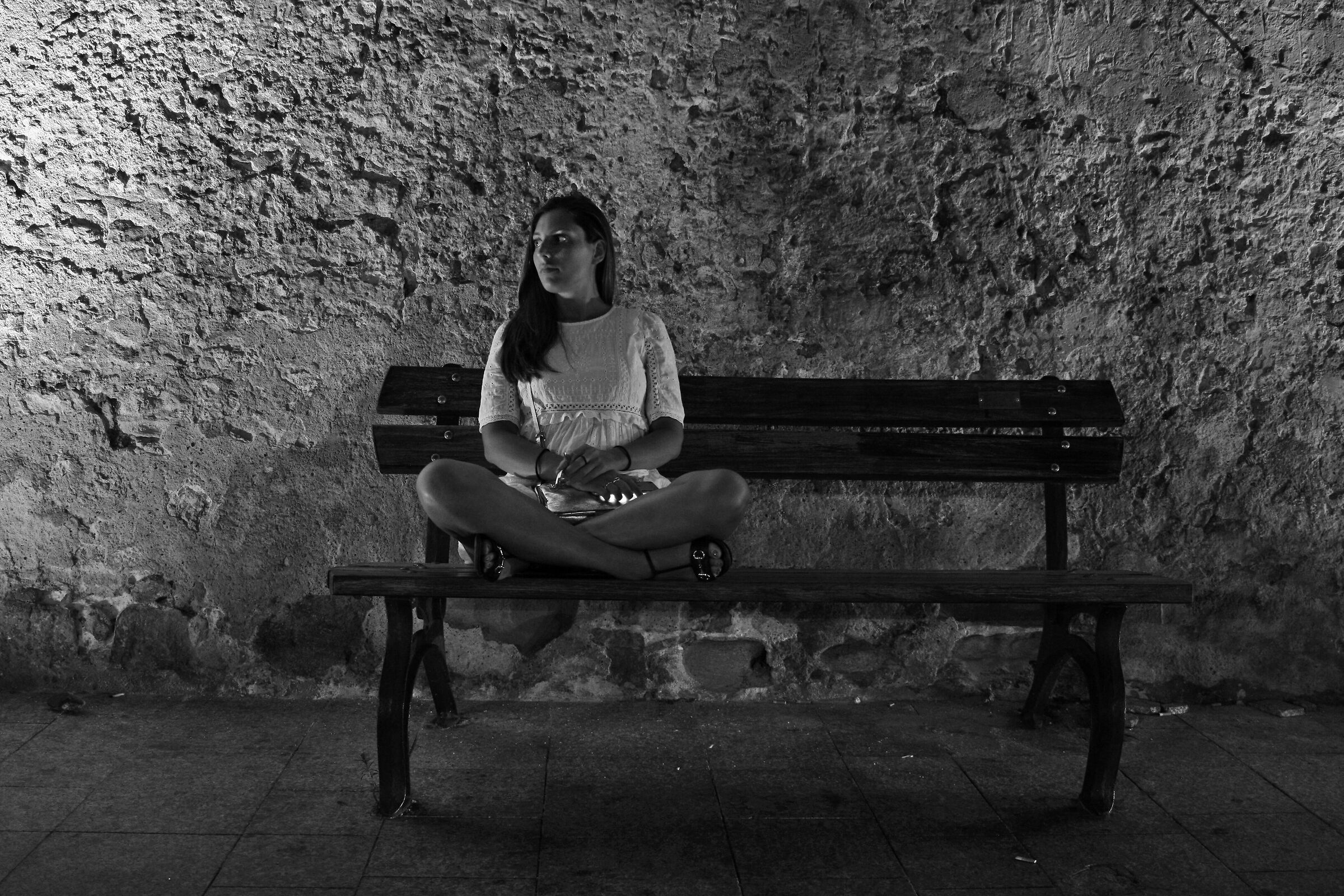 Bl... Bench and White