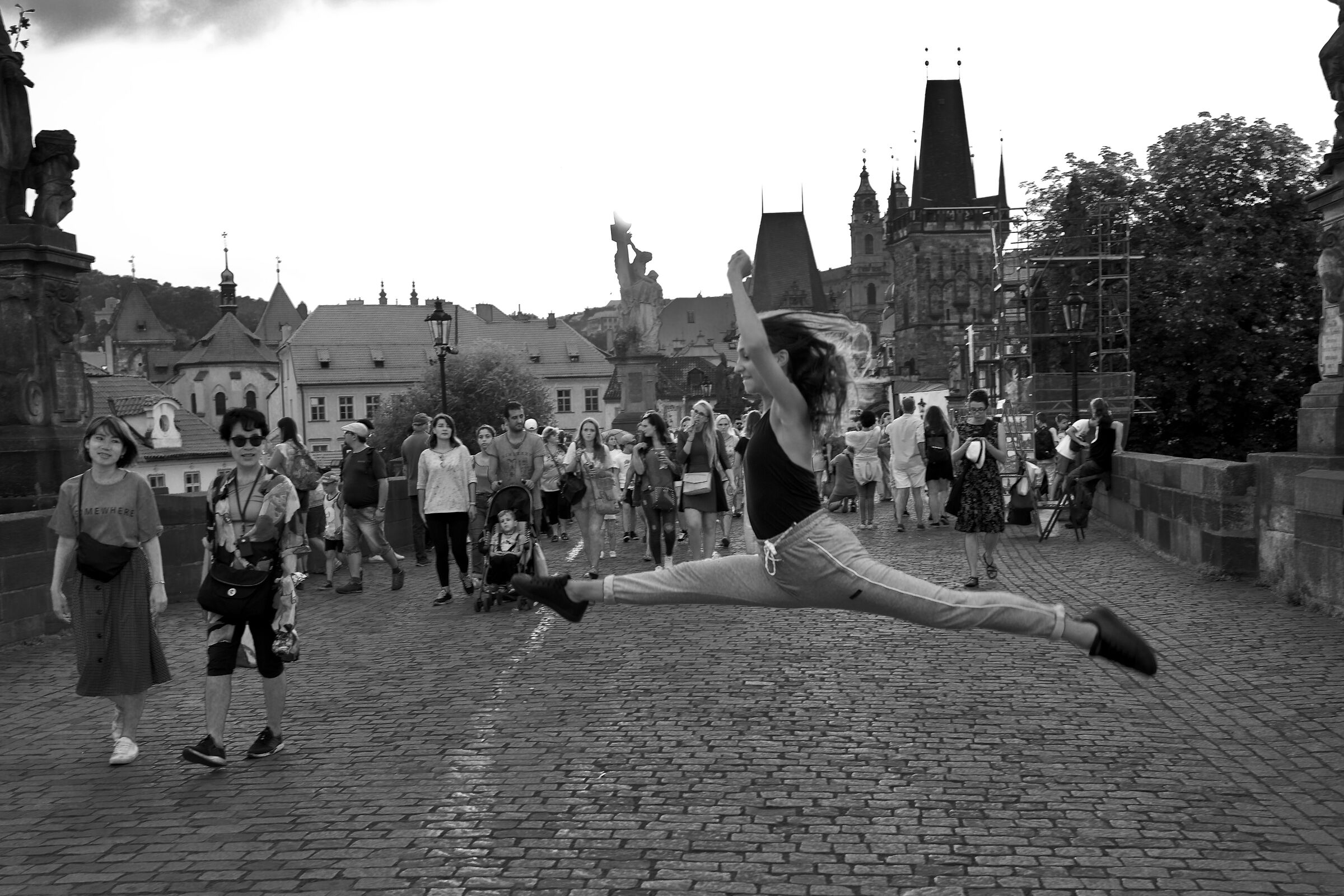 Fly Alessia flies- On the St. Charles Bridge in Prague