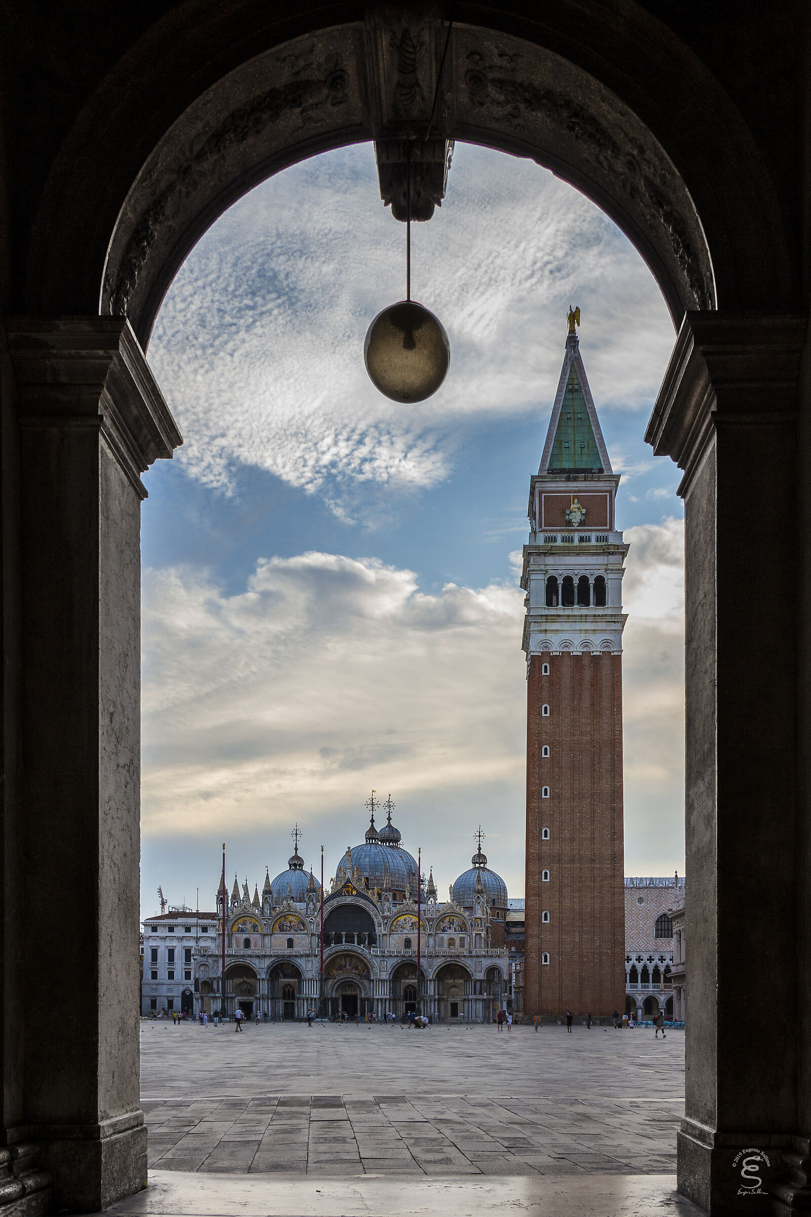 St Mark's Square photographed from the arch of the portic