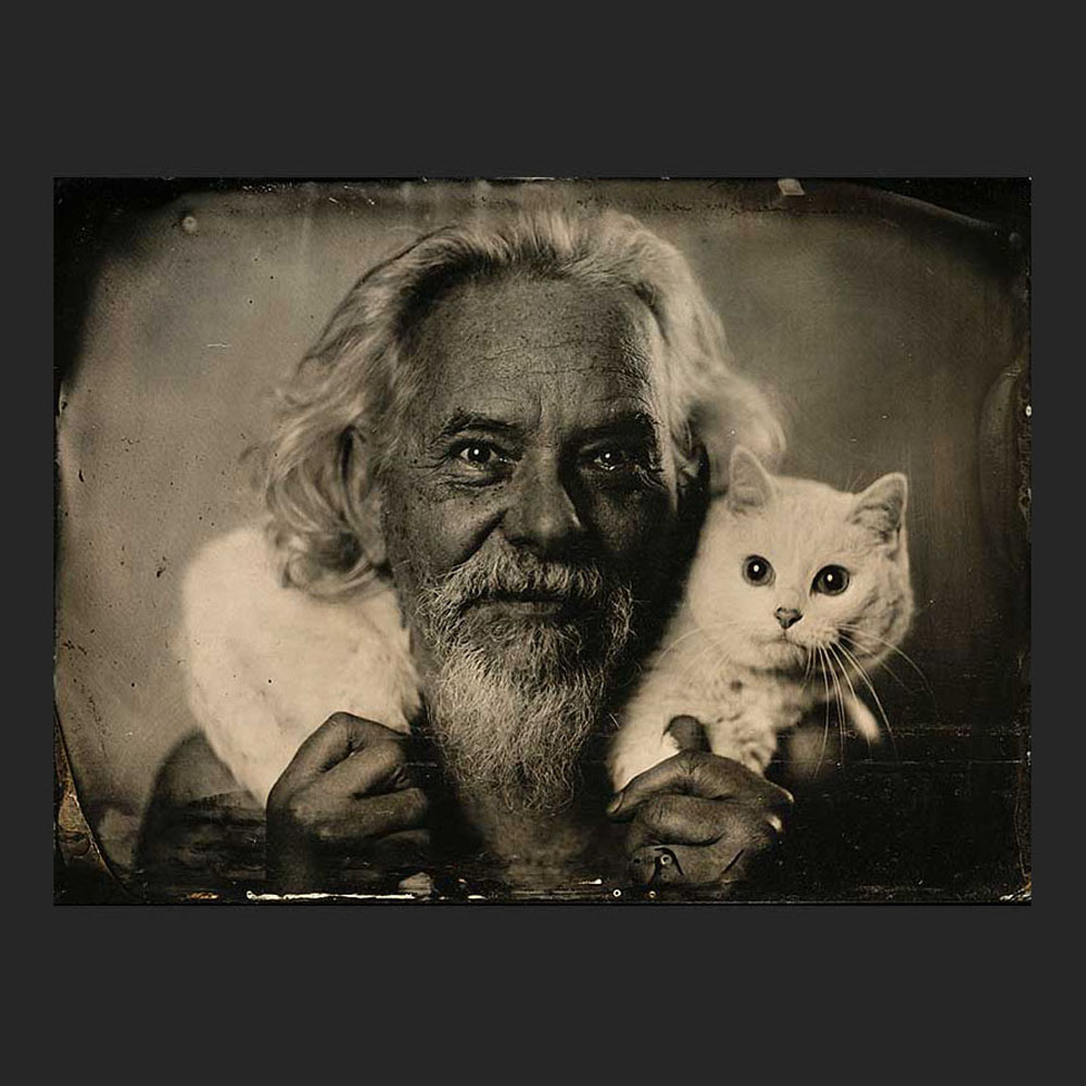 Me and Bianca - wet collodio - Tintype aluminum 13x18