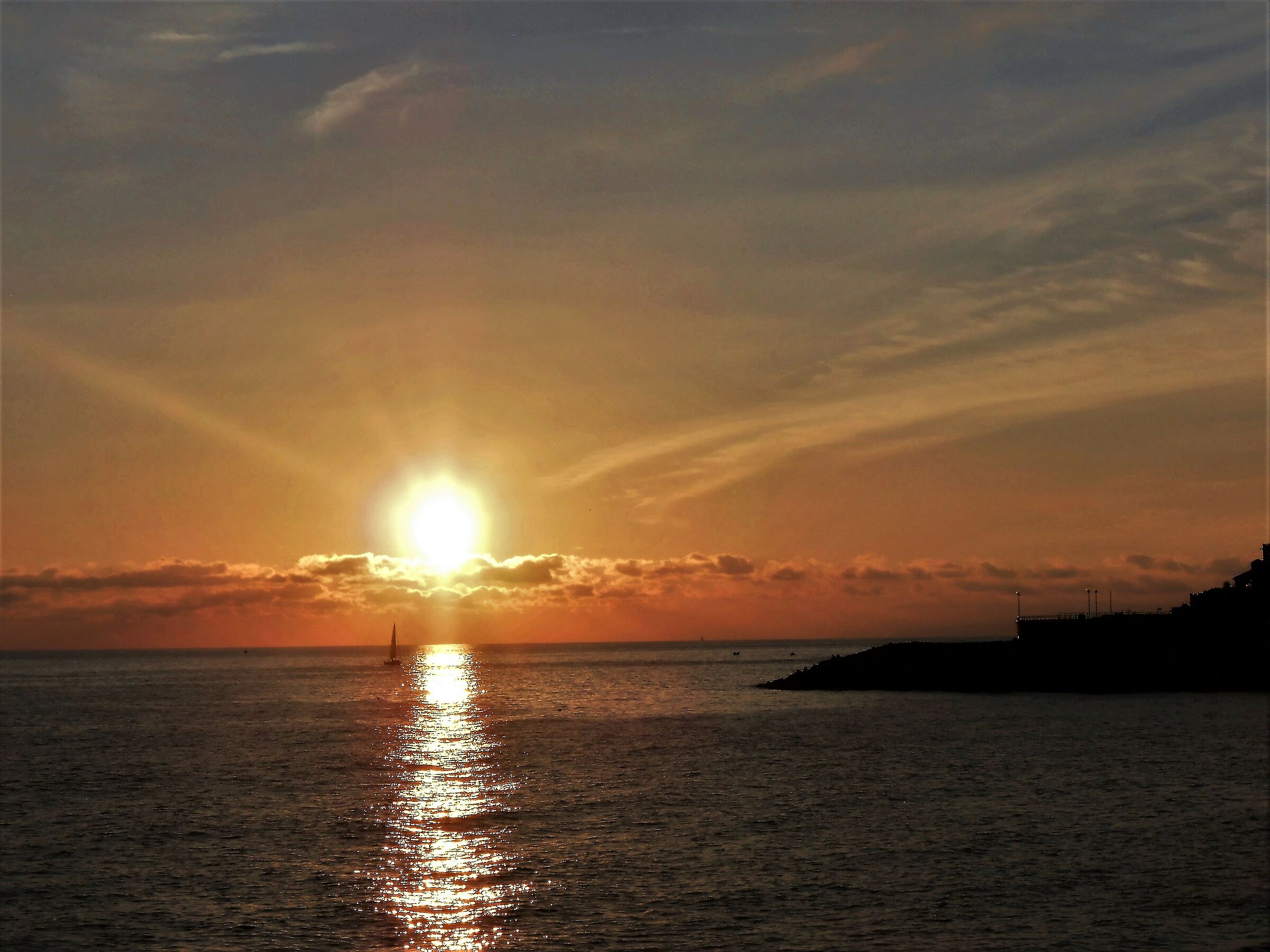 Tramonto a Sturla, Genova Italia