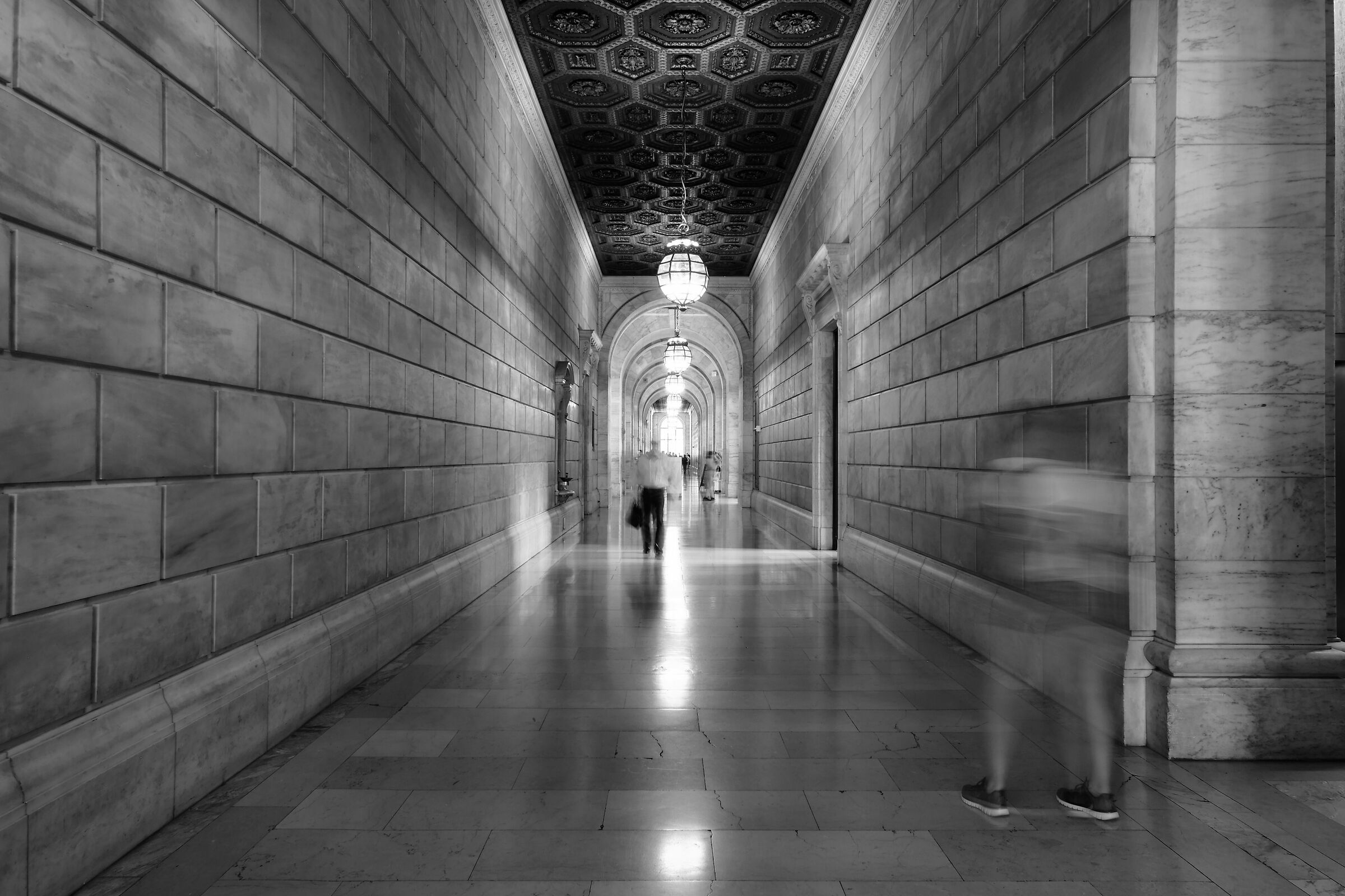 The corridors of the Public Library