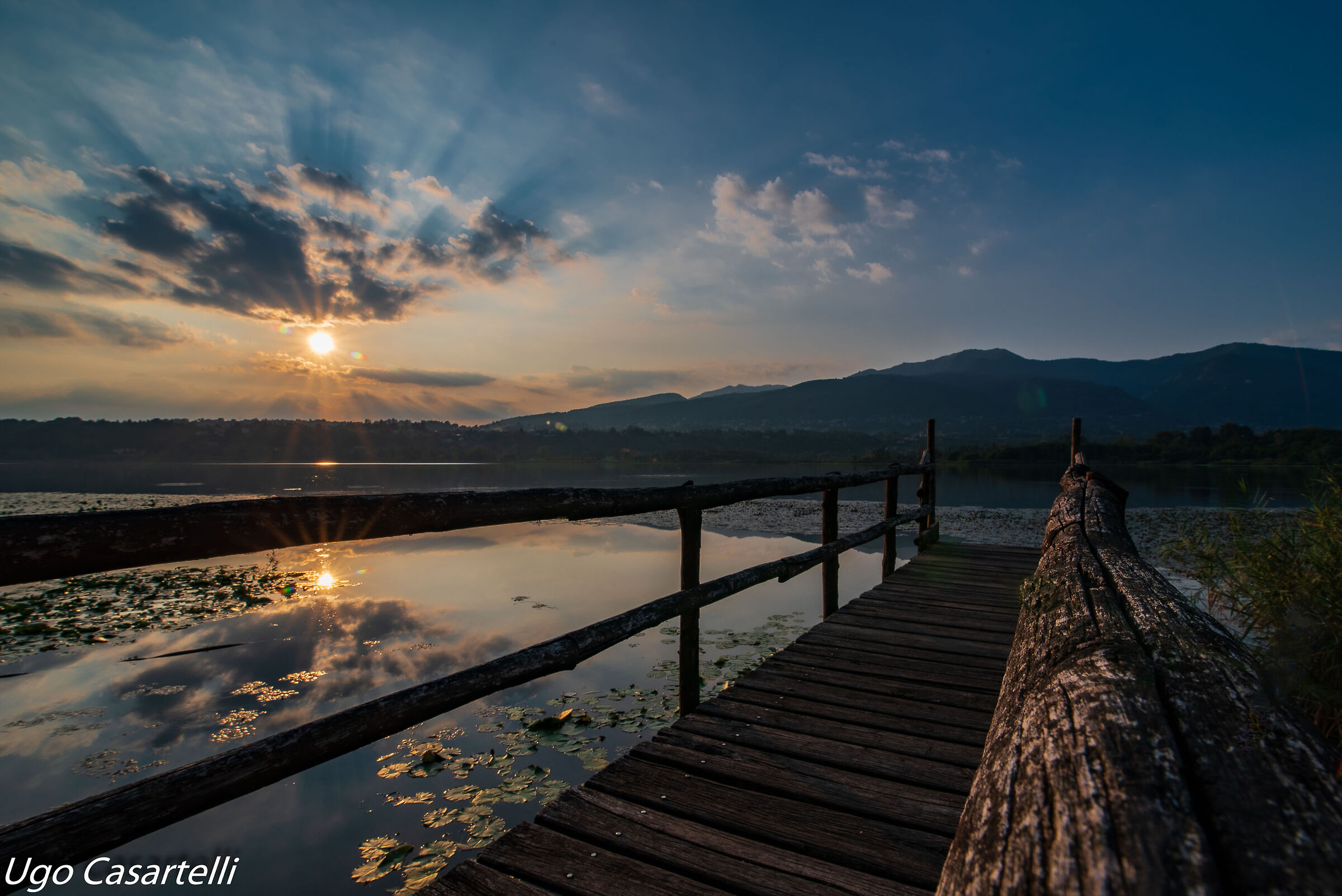 Sunset over the lake