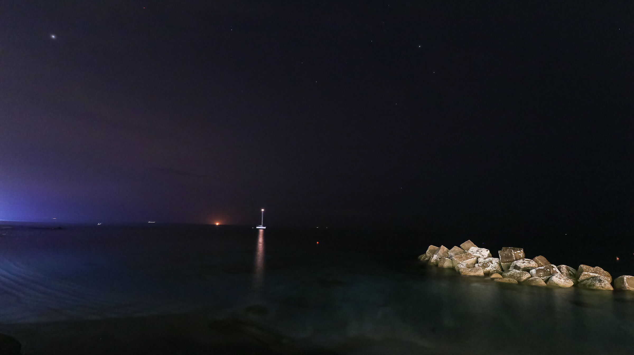 Vatican chief, on the beach, night shot
