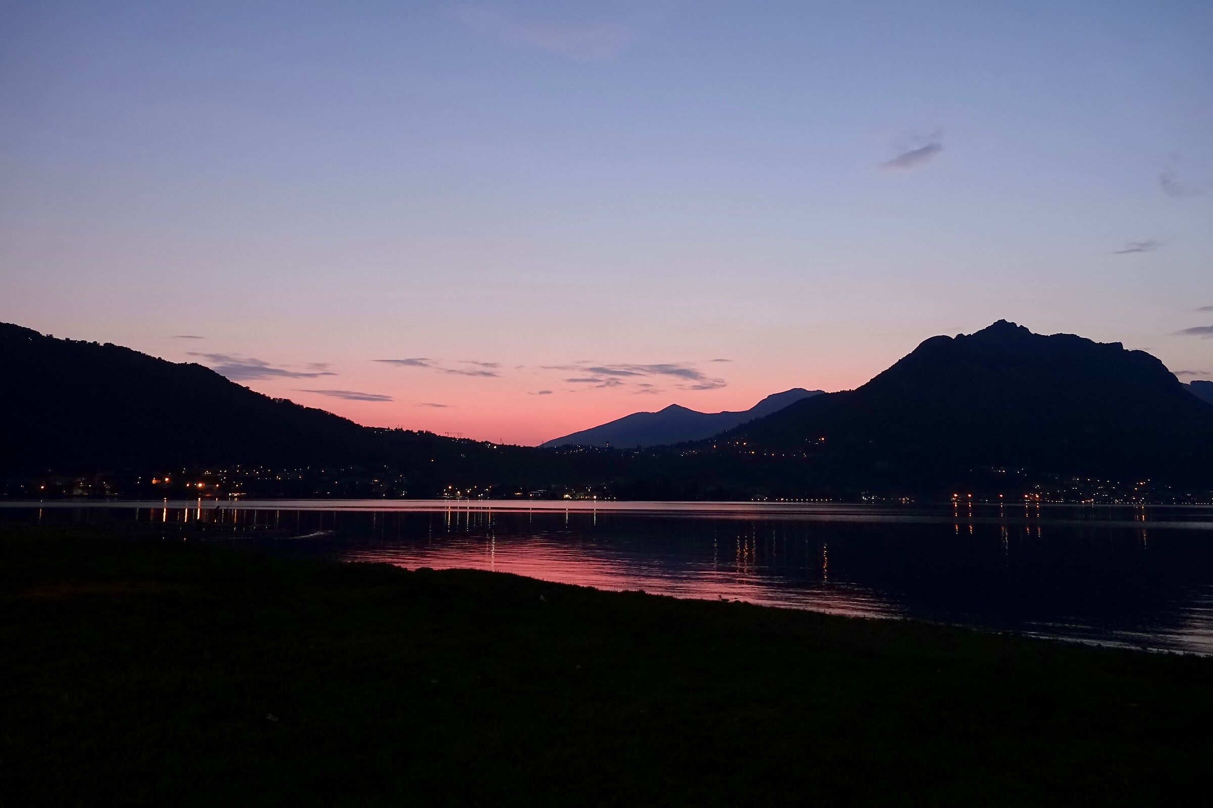 Sunset over Lake Garlate