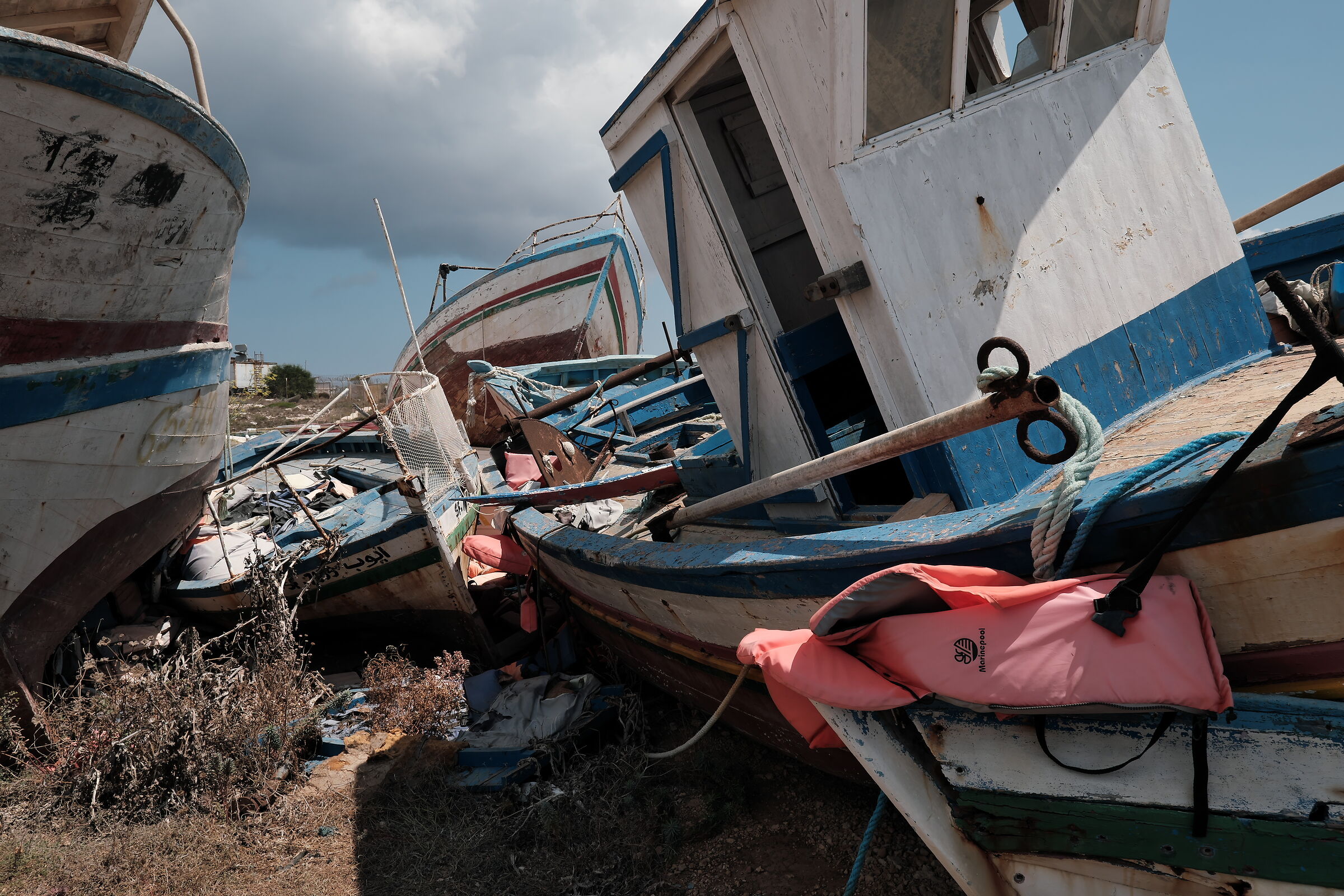 Il Cimitero dei barconi, a Lampedusa.